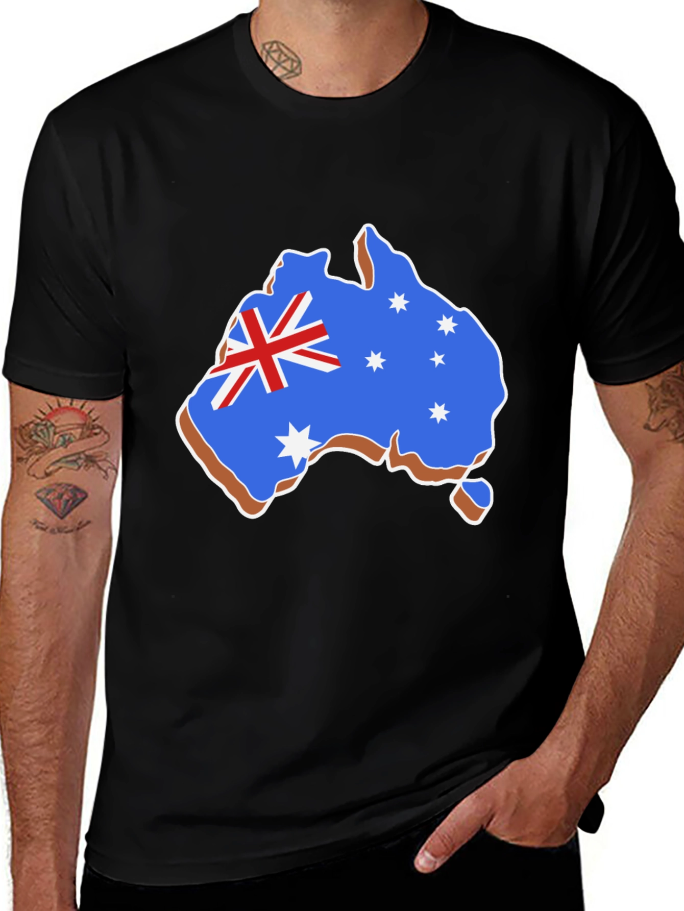 Australia Map Flag Graphic T-Shirt