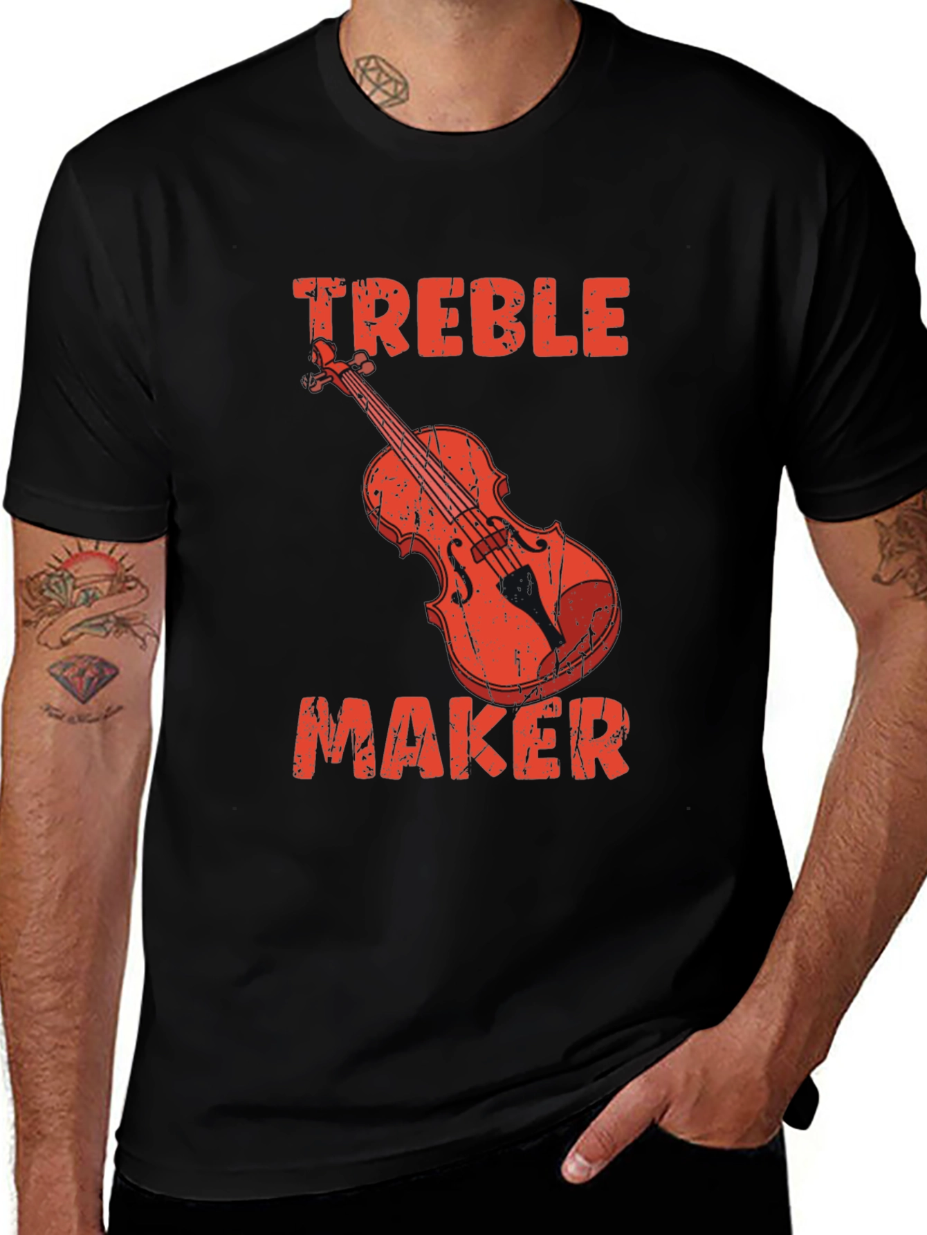 Black Treble Maker Graphic Tee - Musician T-Shirt main image