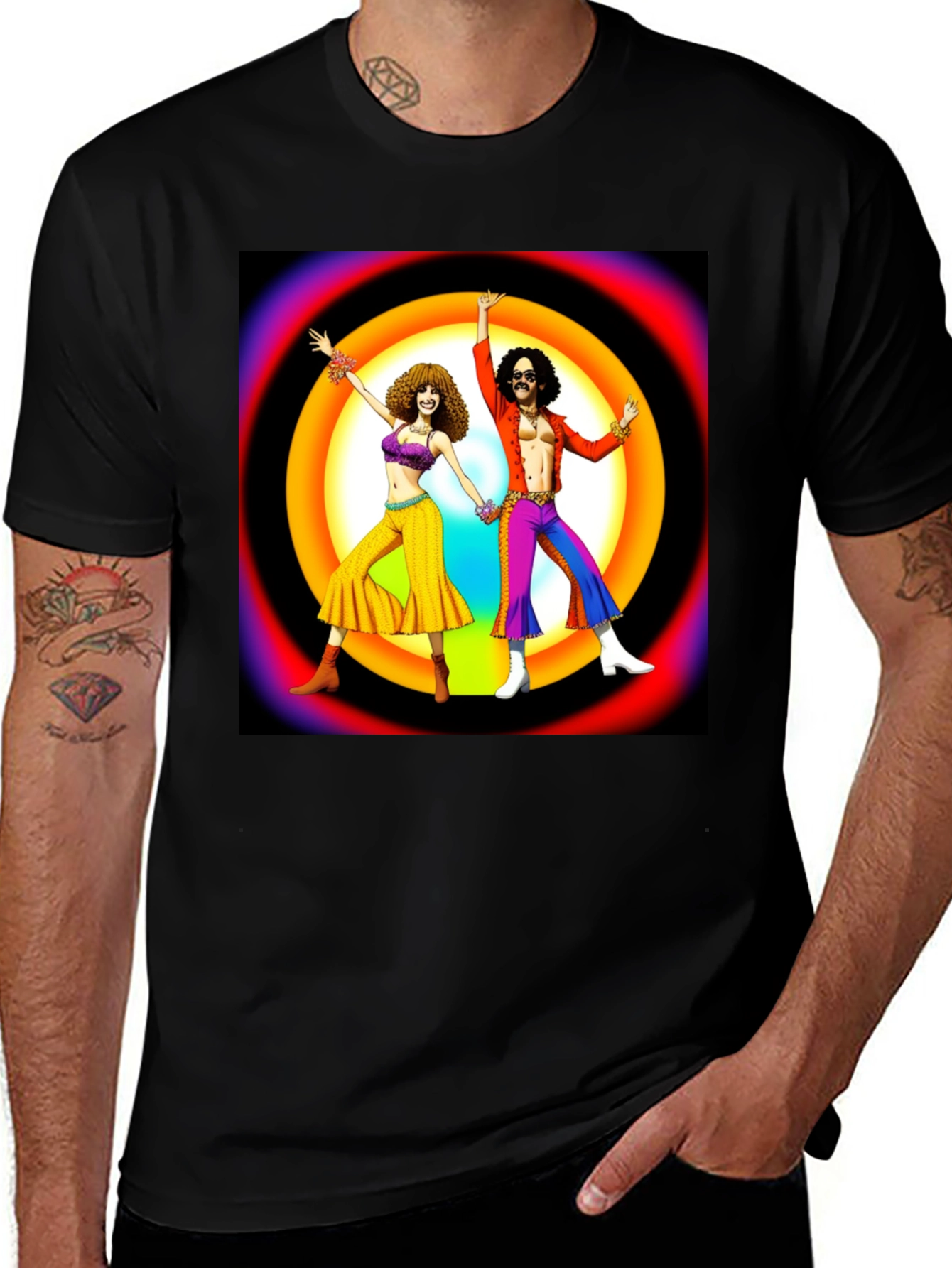 Variant 23 of Retro Groovy Disco T-Shirt