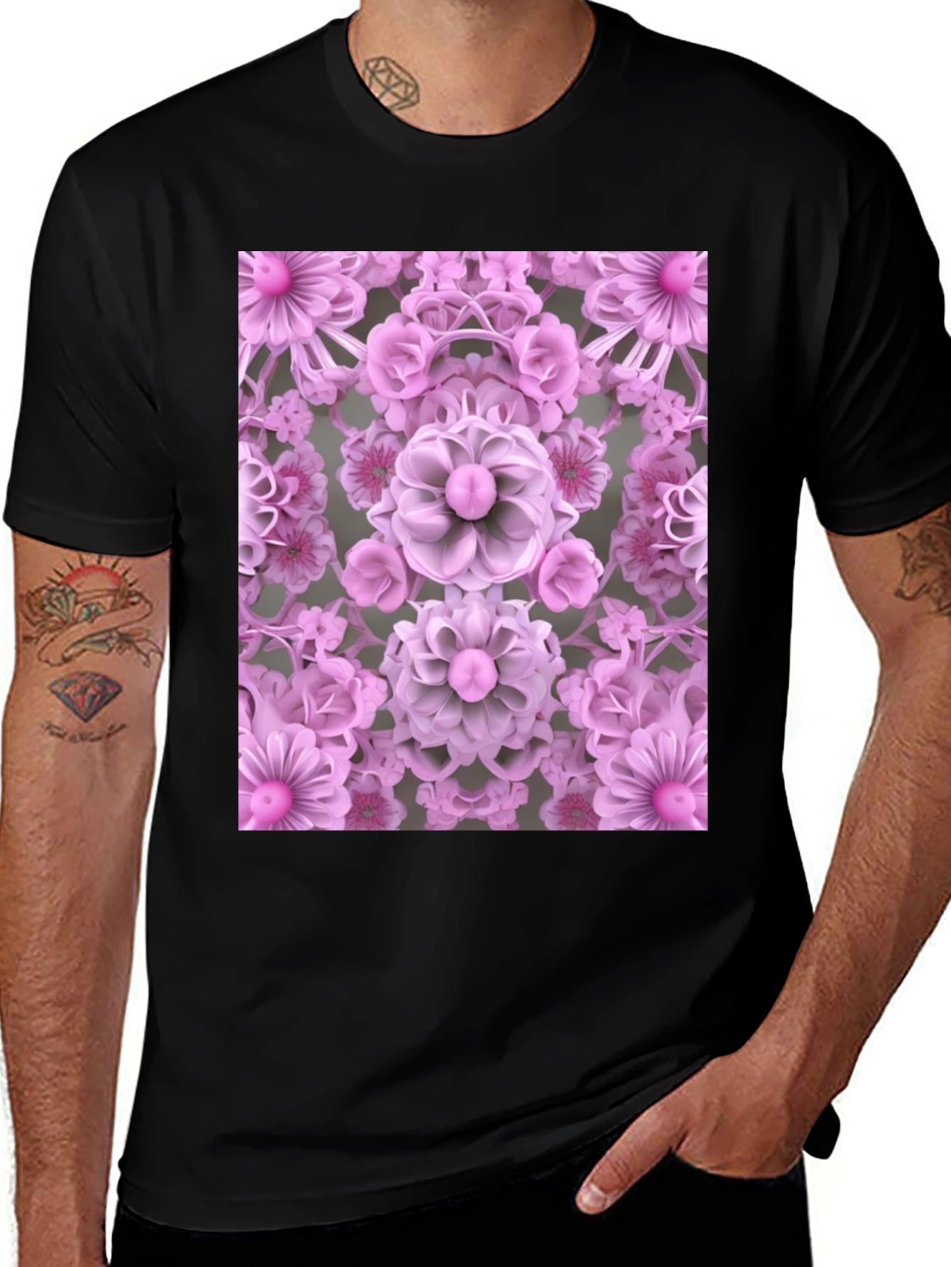 Variant 19 of Floral Dream T-Shirt - Pink Flower Power