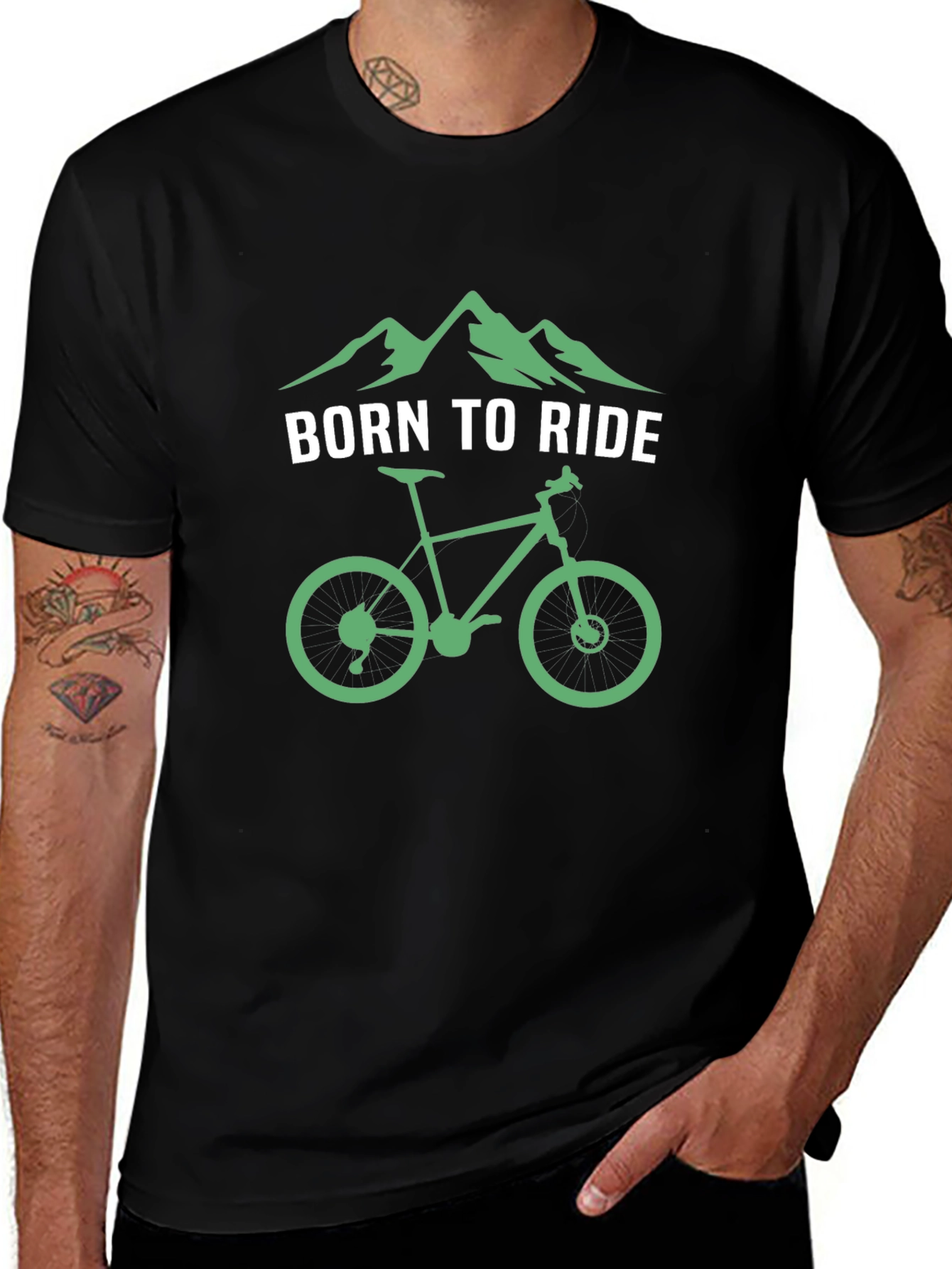 Variant 16 of Born to Ride Mountain Bike T-Shirt