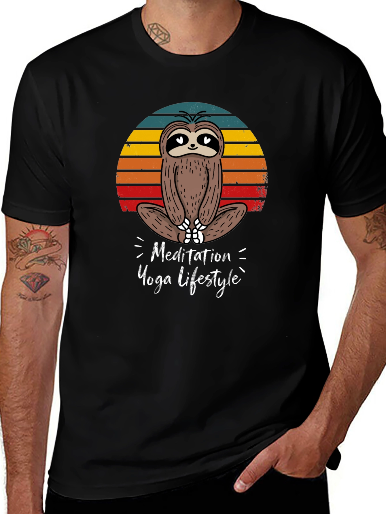 Variant 29 of Meditation Sloth Yoga Lifestyle Tee