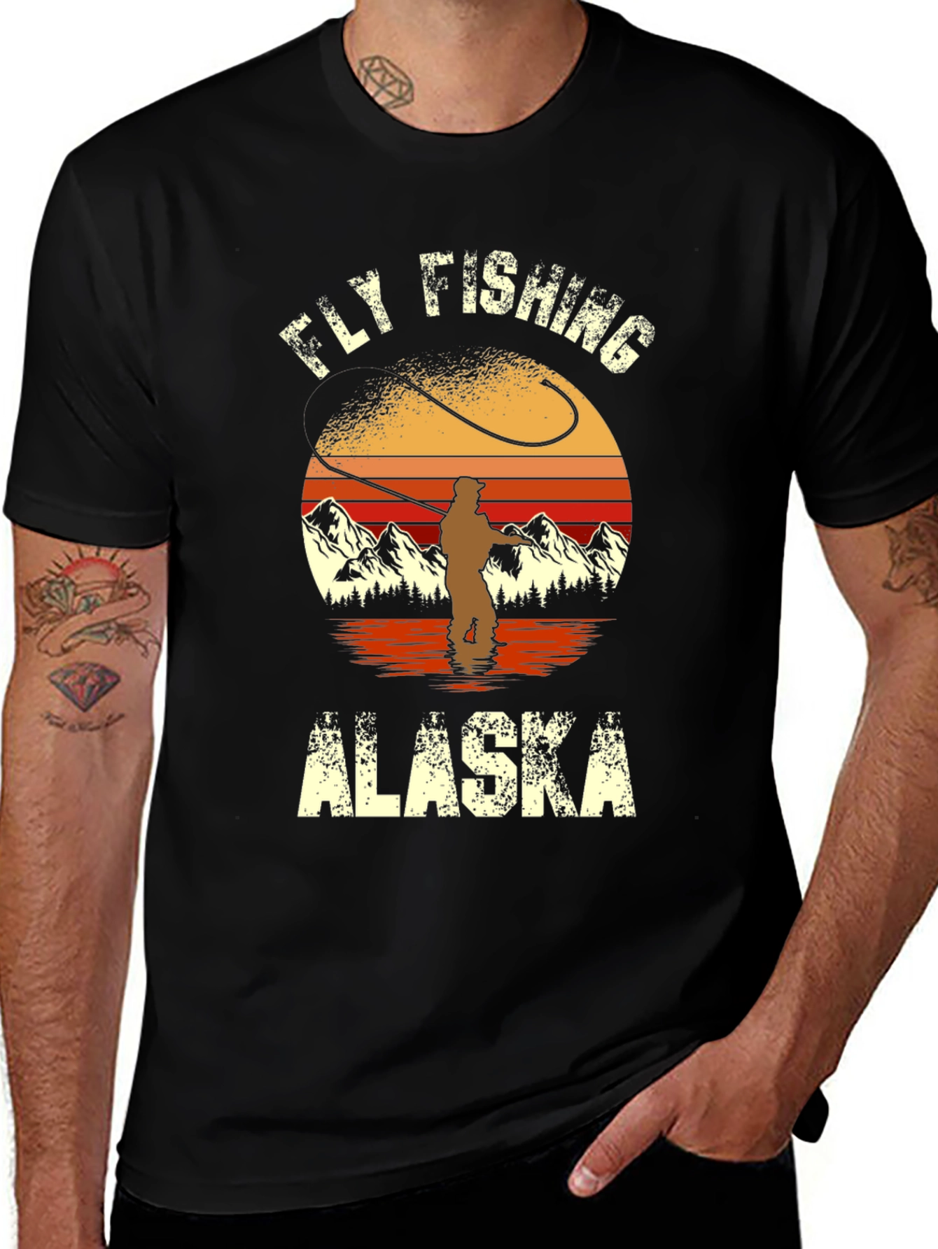 Variant 27 of Fly Fishing Alaska Graphic T-Shirt