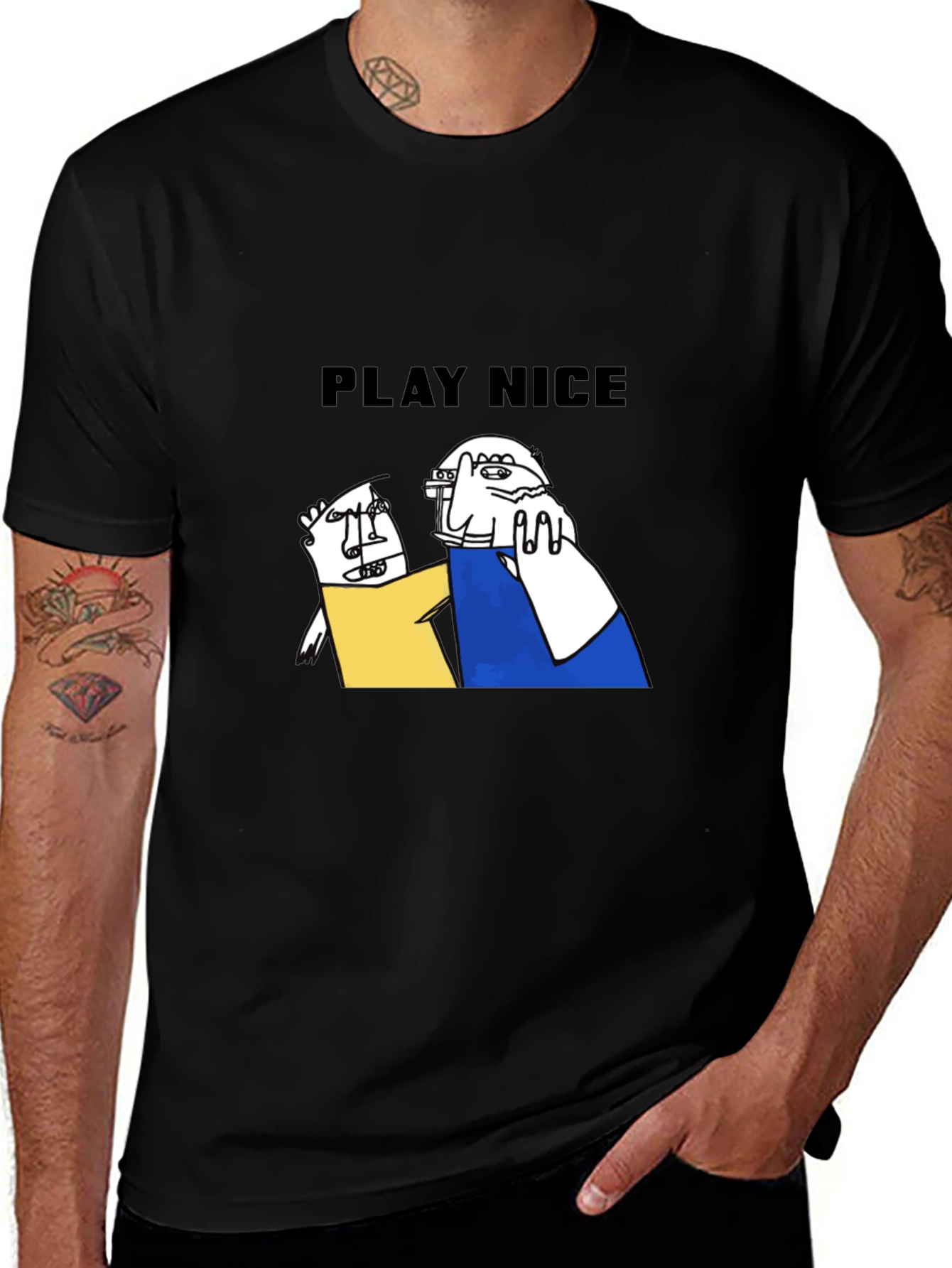 Variant 12 of Play Nice Graphic Tee - Unique Design, Casual Style