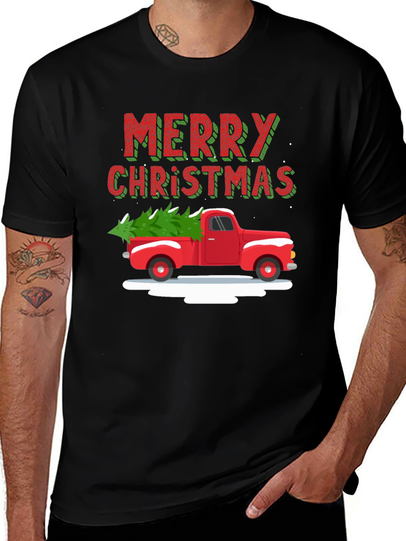 Variant 11 of Merry Christmas Truck T-Shirt