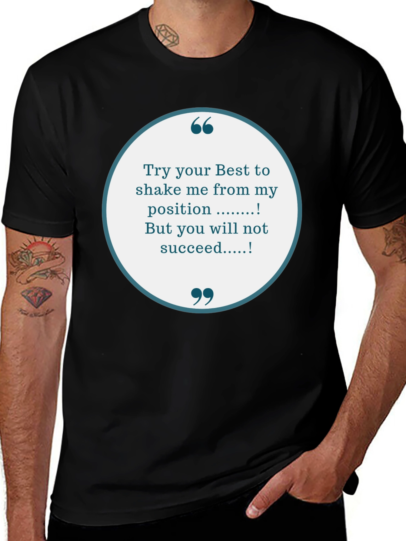 Variant 6 of Motivational T-Shirt: 'Try Your Best'