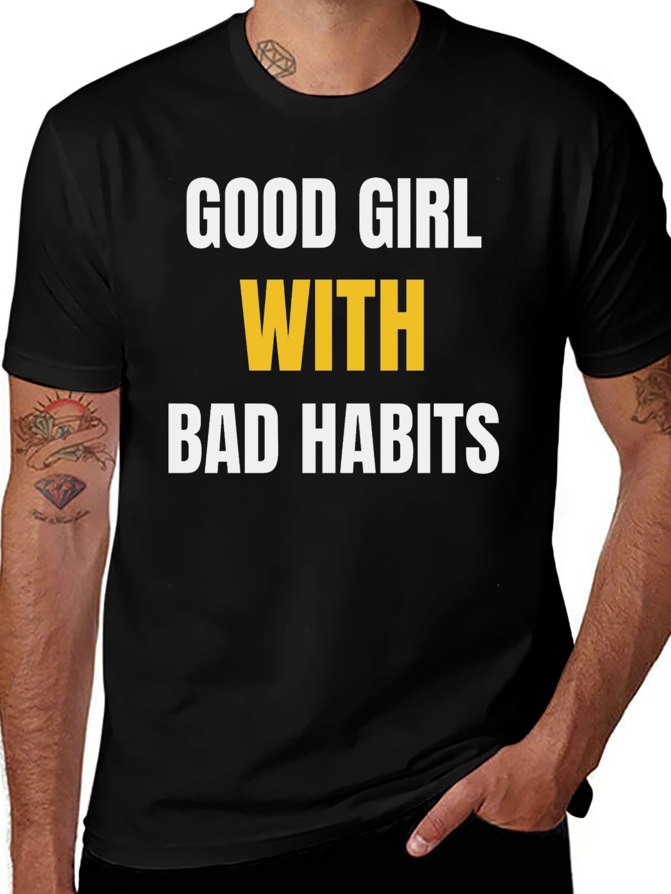 Variant 19 of Good Girl Bad Habits Graphic Tee