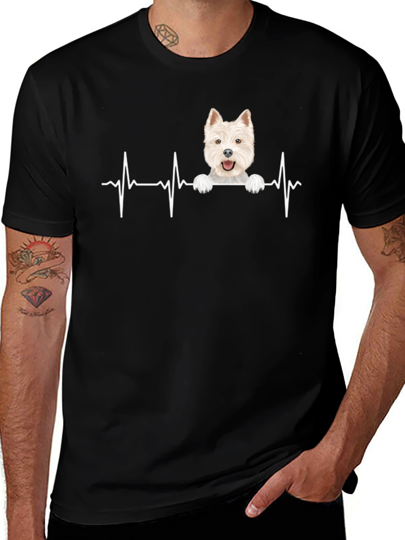 Westie Dog Heartbeat T-Shirt