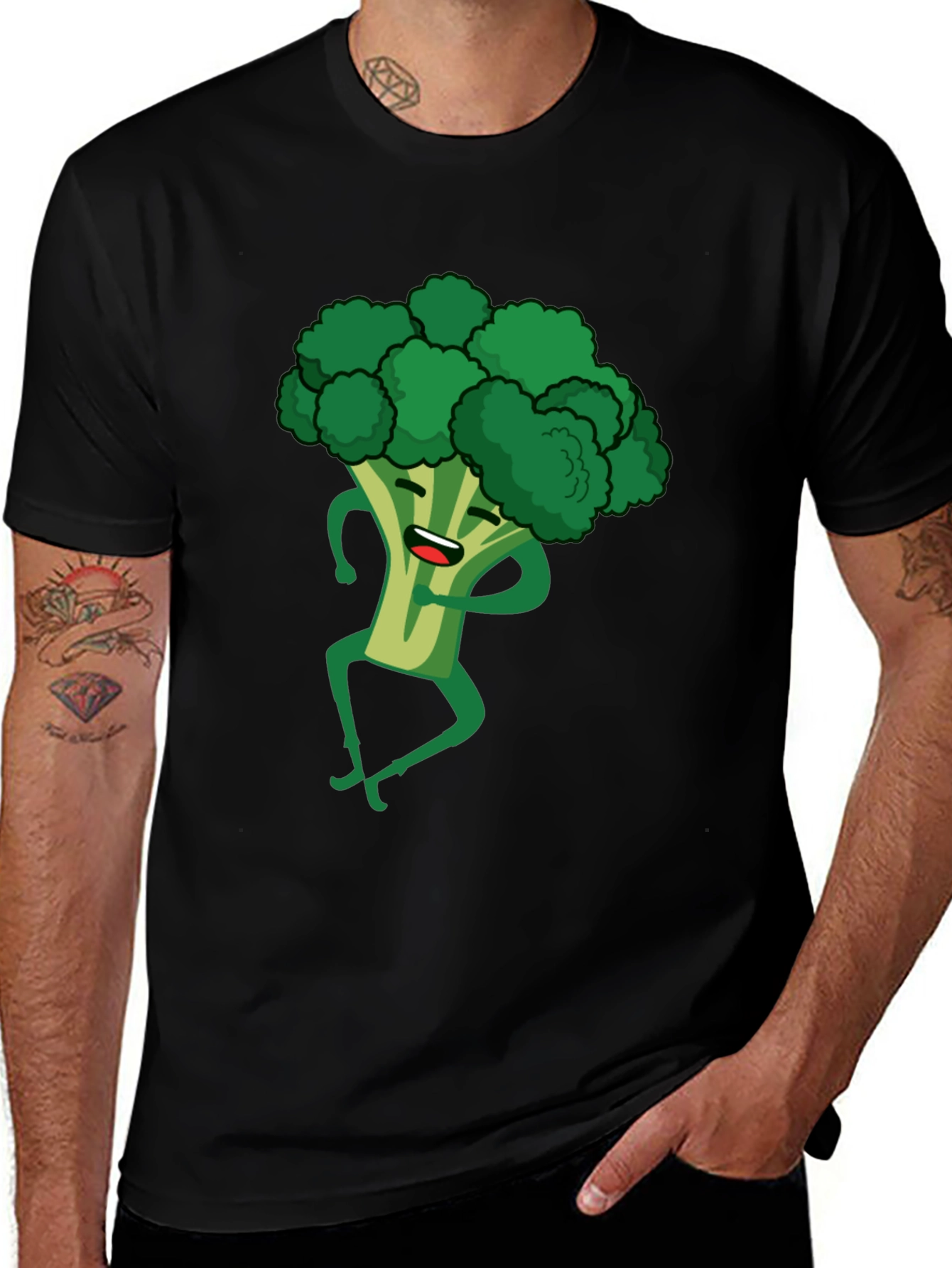 Variant 9 of Funny Broccoli Graphic T-Shirt