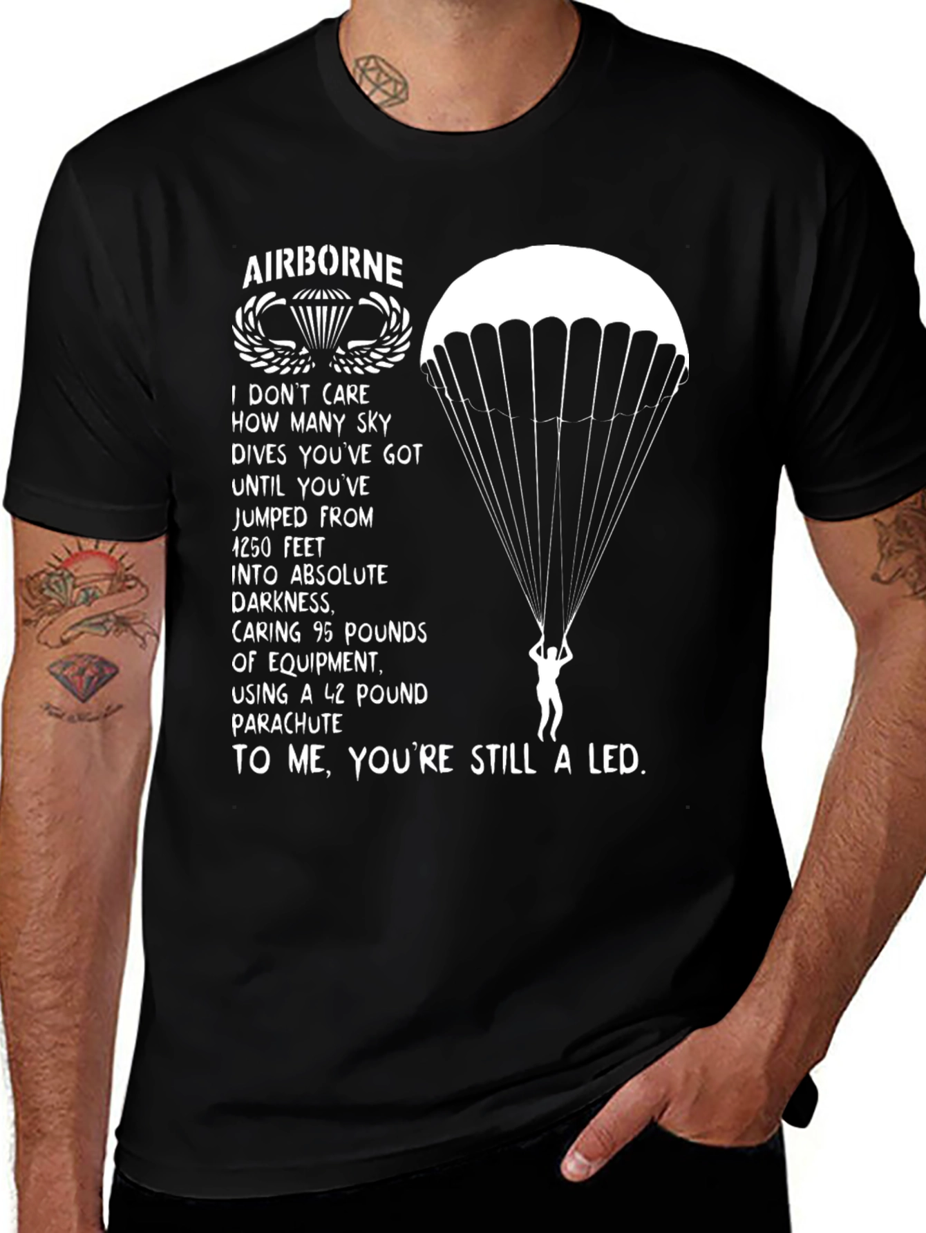 Variant 22 of Airborne Parachute T-Shirt - Military Pride