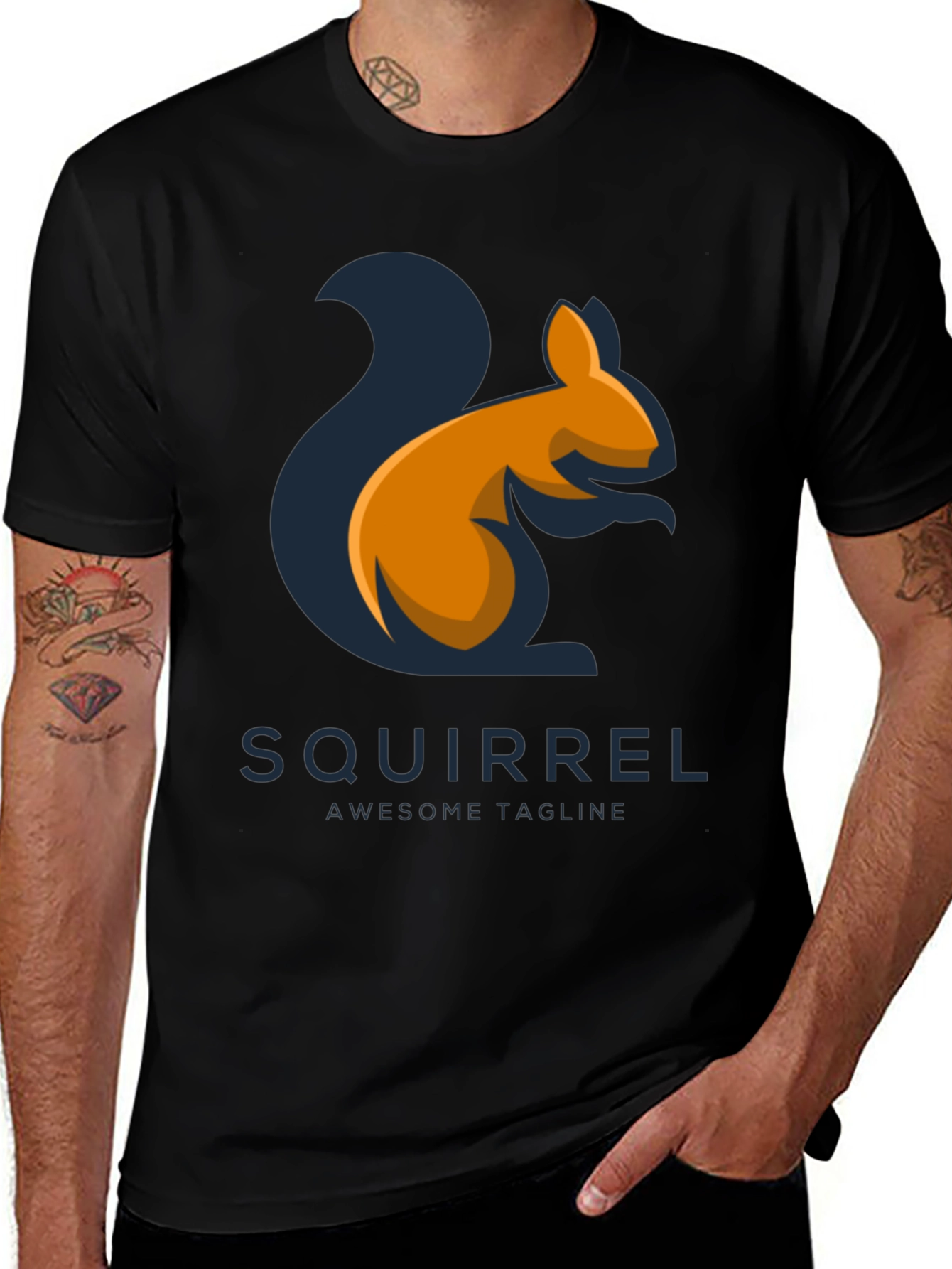 Squirrel Graphic T-Shirt - Awesome Tagline Tee