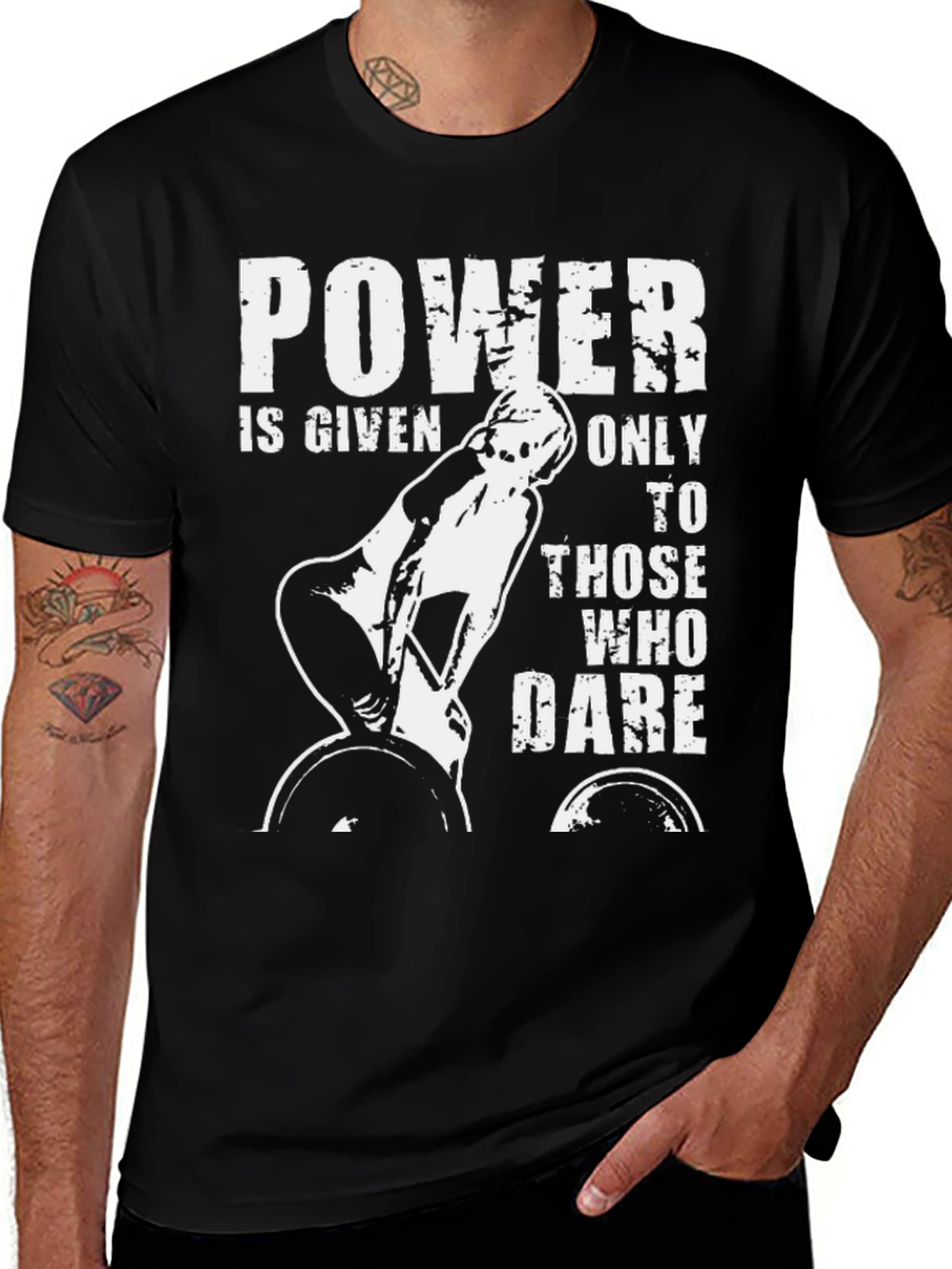 Variant 3 of Powerlifting Motivation T-Shirt - Dare to Lift!