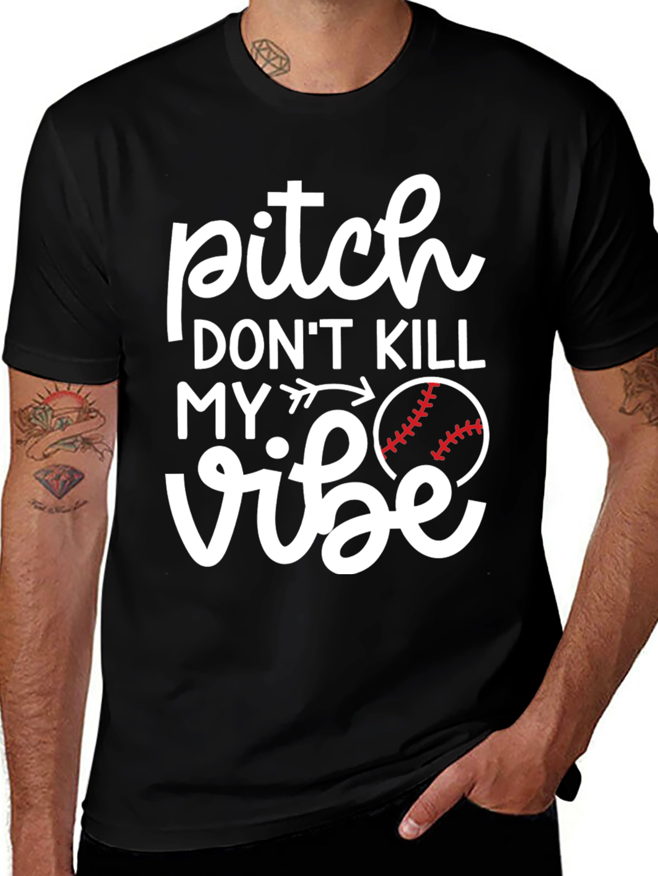 Black Pitch Don't Kill My Vibe Graphic Tee main image