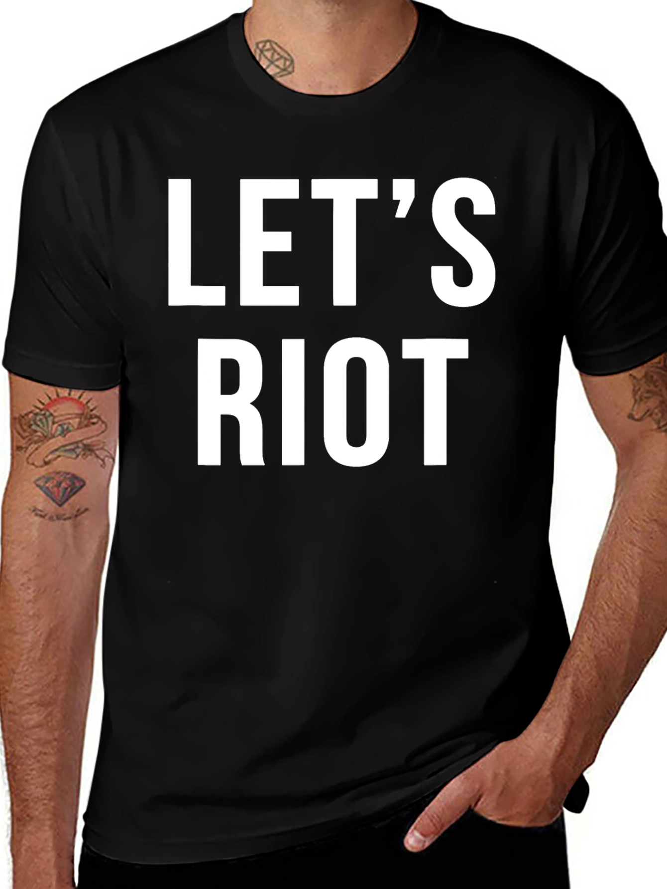 Let's Riot Graphic Tee - Bold Statement T-Shirt