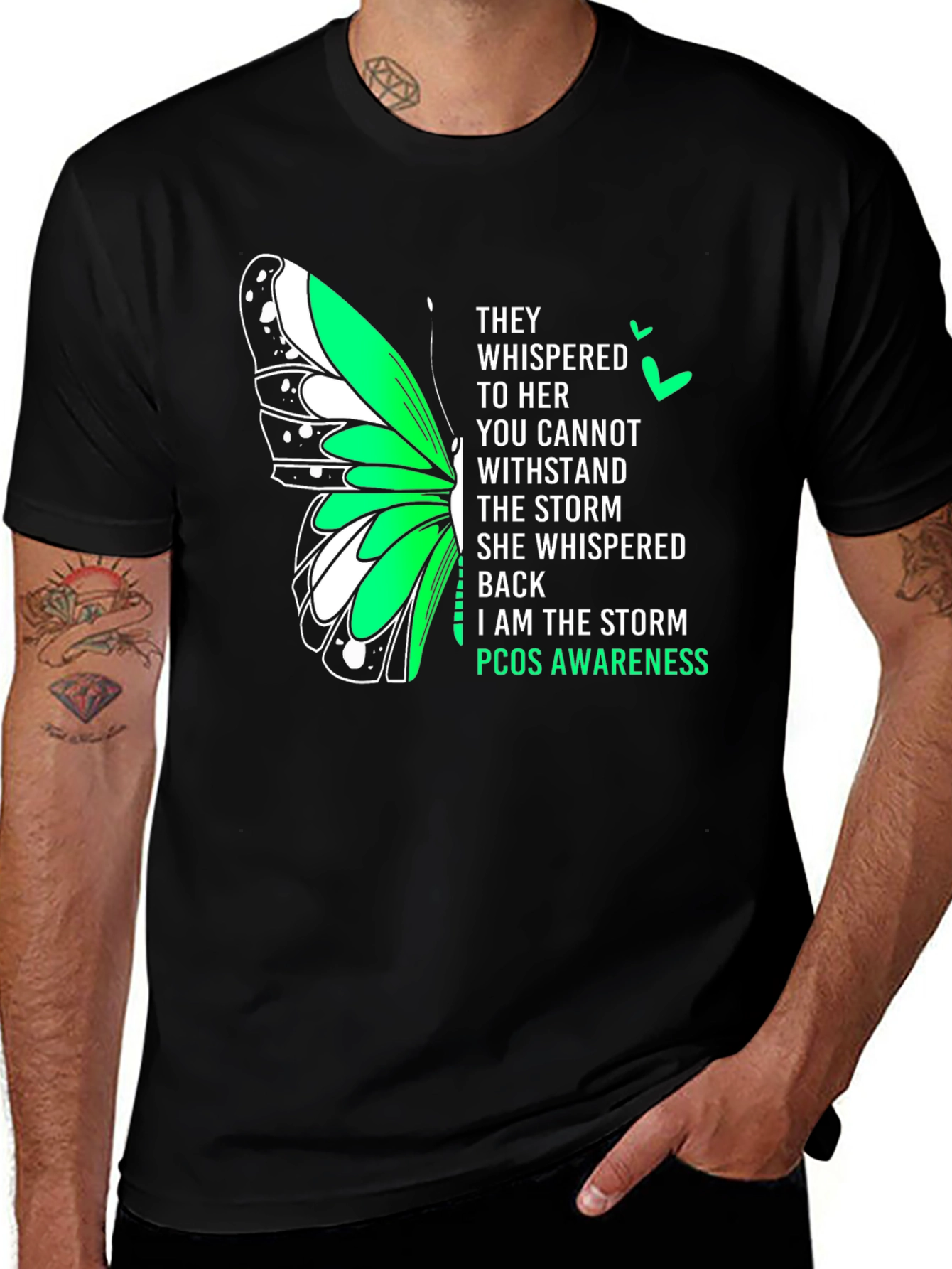 PCOS Awareness Butterfly T-Shirt