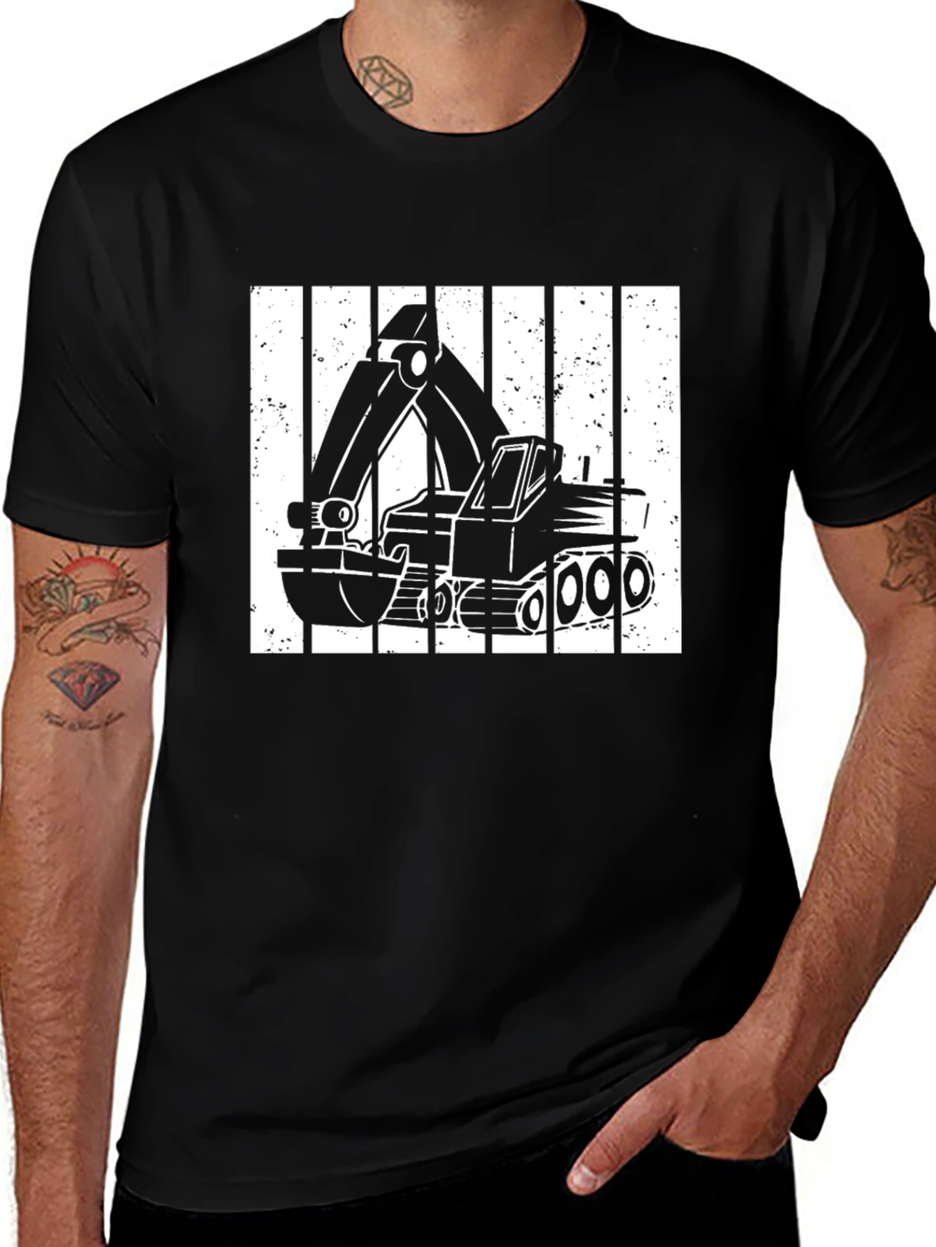 Variant 16 of Excavator Graphic Tee - Construction Worker Shirt