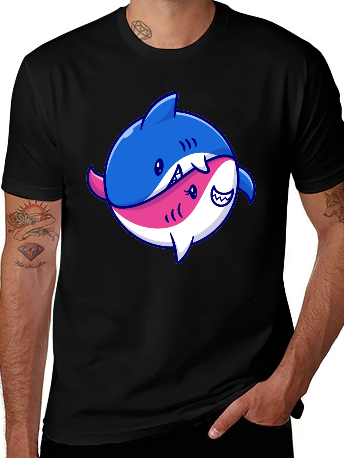 Variant 30 of Yin Yang Sharks Graphic T-Shirt