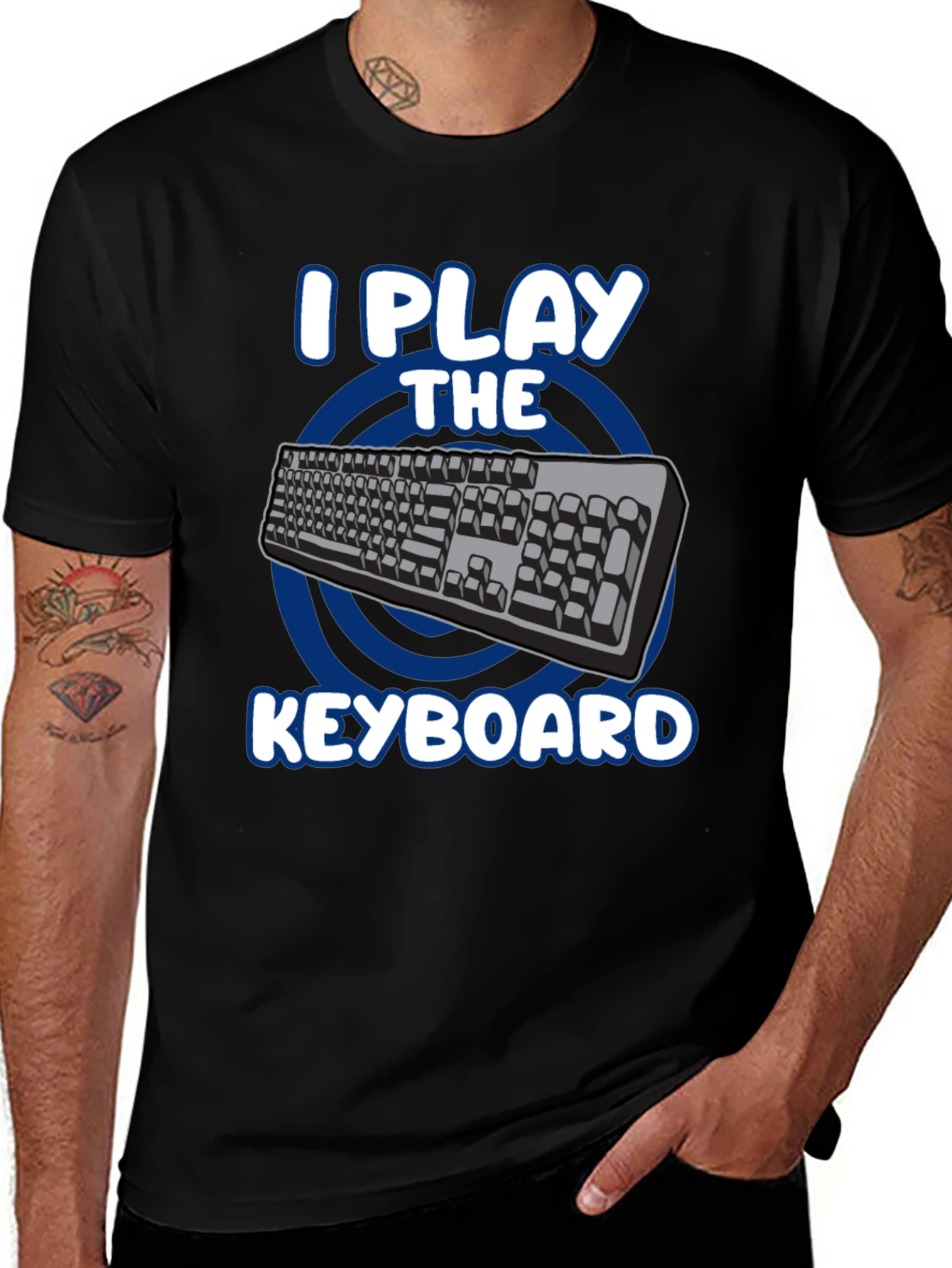 Variant 15 of I Play the Keyboard T-Shirt - Gamer Musician Tee