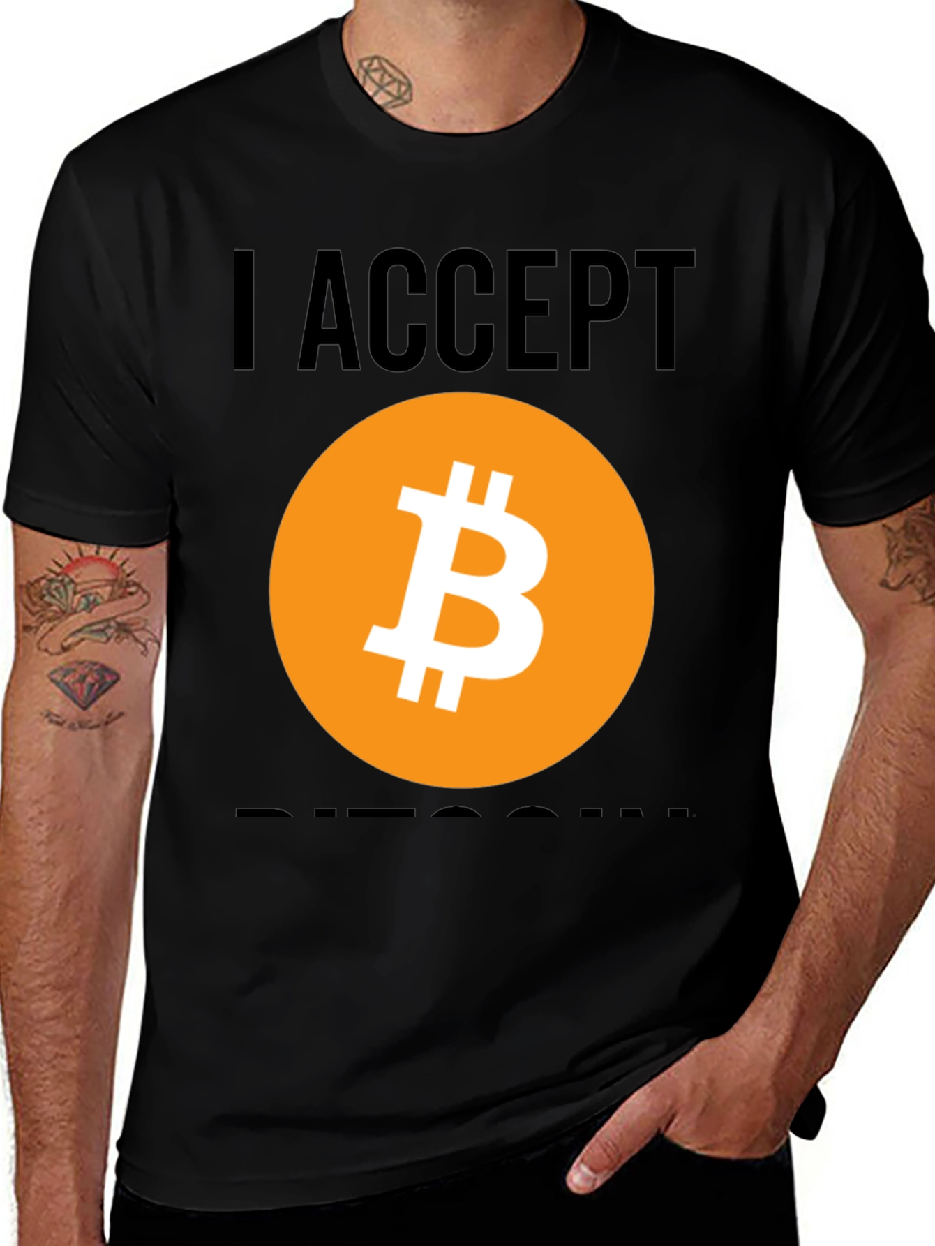 Variant 5 of I Accept Bitcoin Graphic Tee - Crypto Enthusiast Shirt
