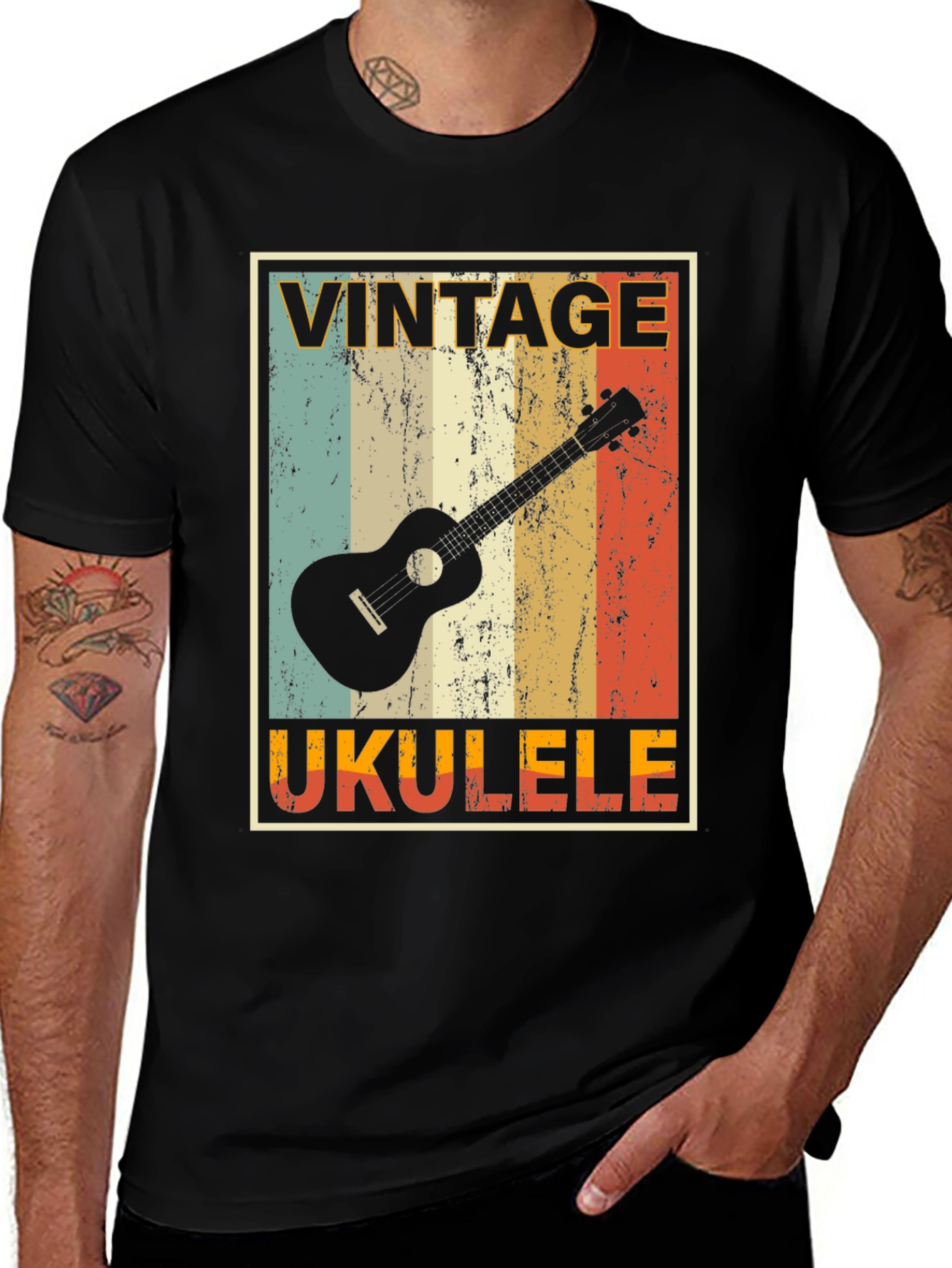 Variant 6 of Vintage Ukulele T-Shirt - Retro Style Graphic Tee