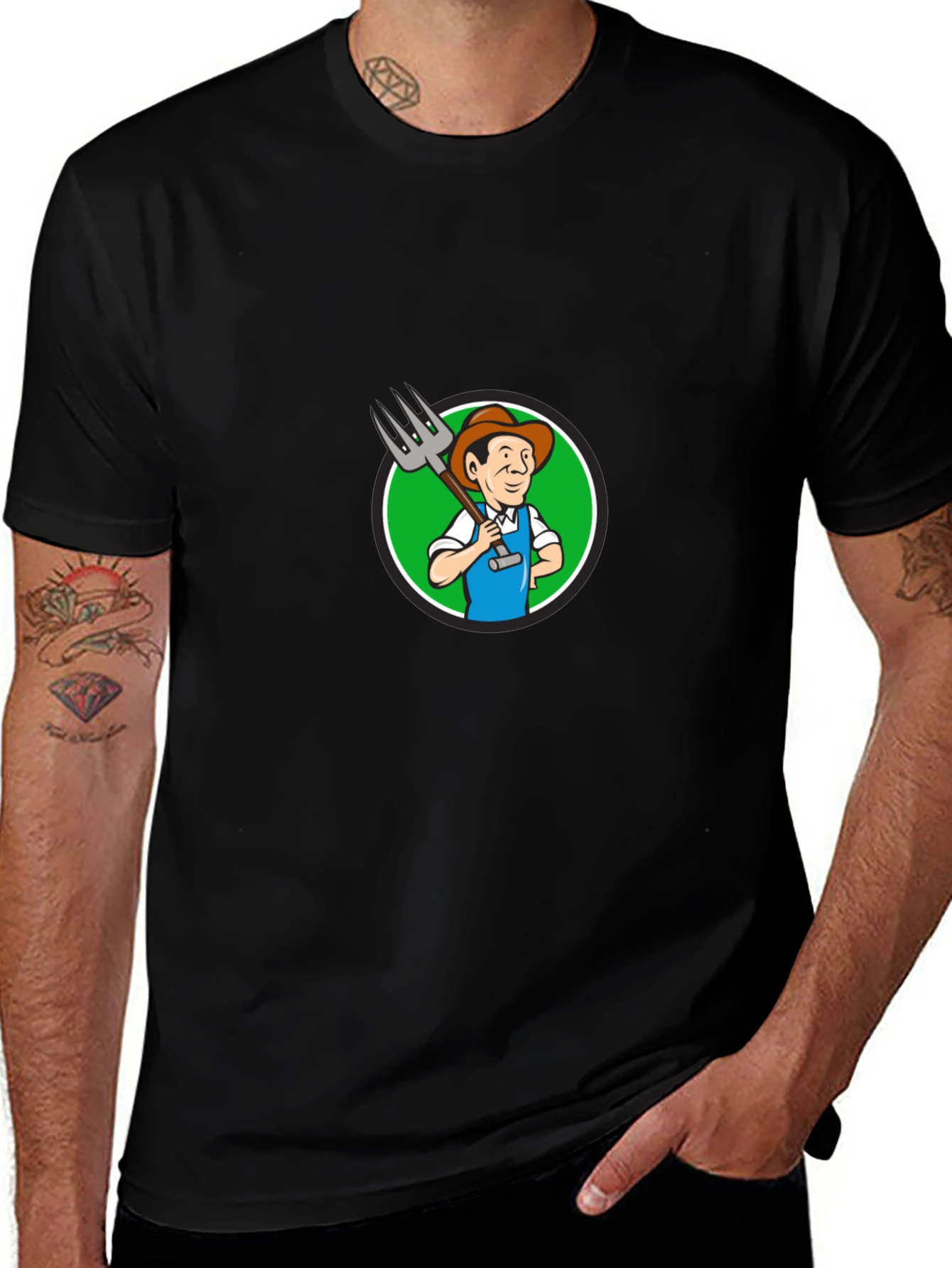 Variant 24 of Farmer Cartoon Graphic T-Shirt