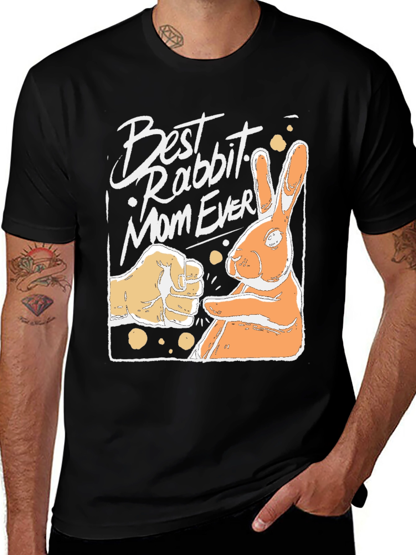 Variant 6 of Best Rabbit Mom Ever Black T-Shirt