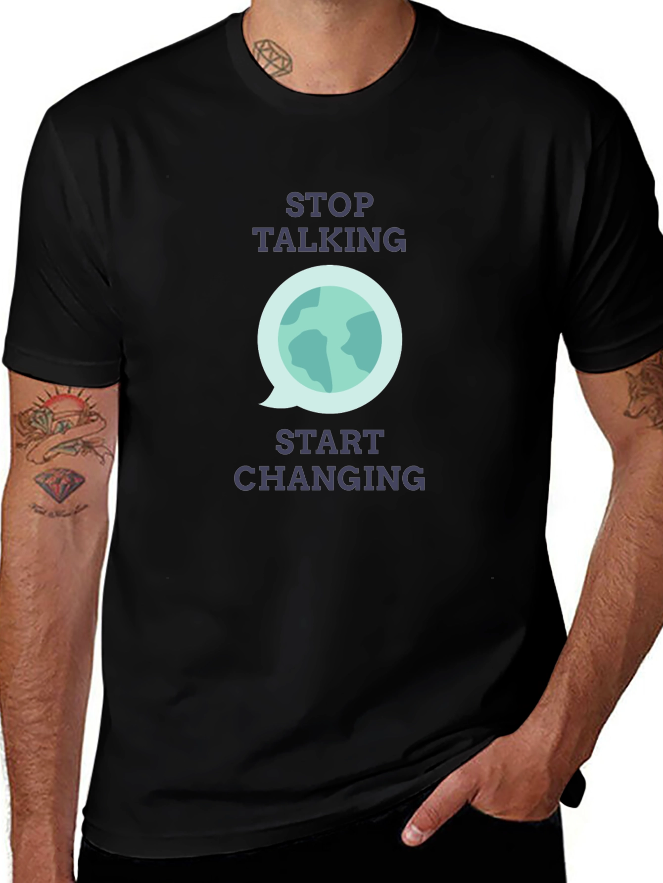 Variant 9 of Stop Talking Start Changing Graphic T-Shirt