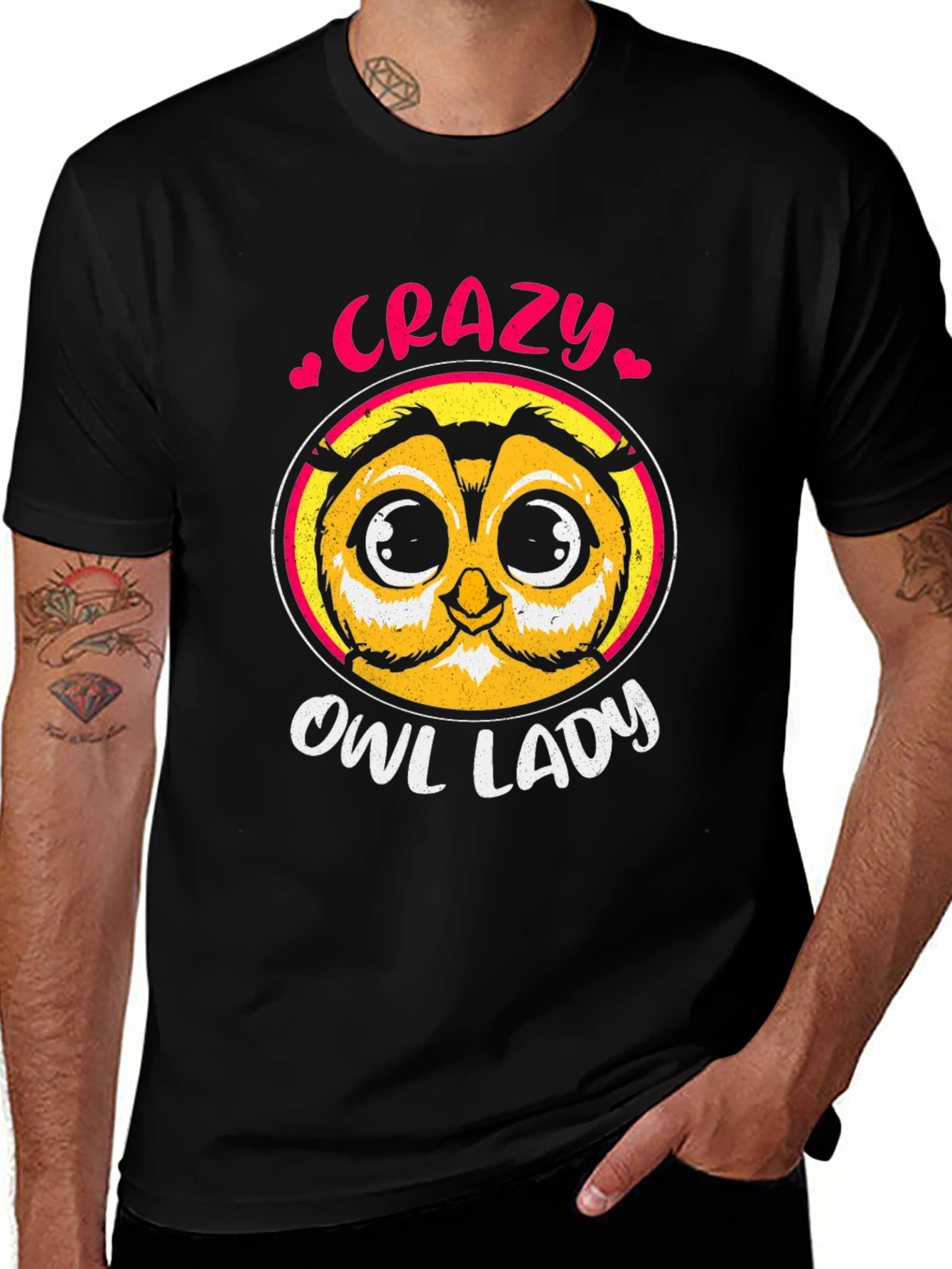 Variant 24 of Crazy Owl Lady Graphic T-Shirt
