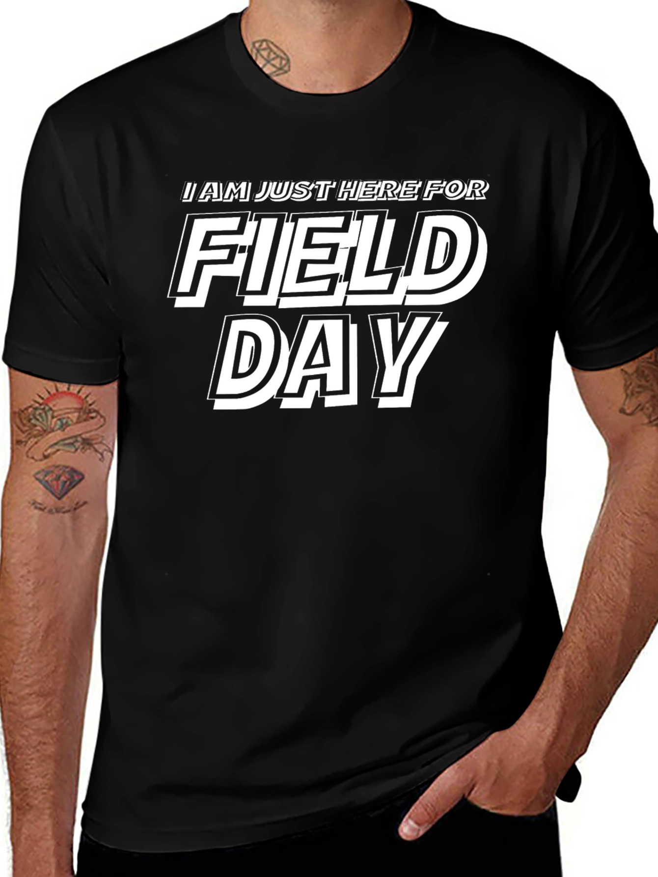 Variant 9 of Field Day T-Shirt - Black Cotton Tee