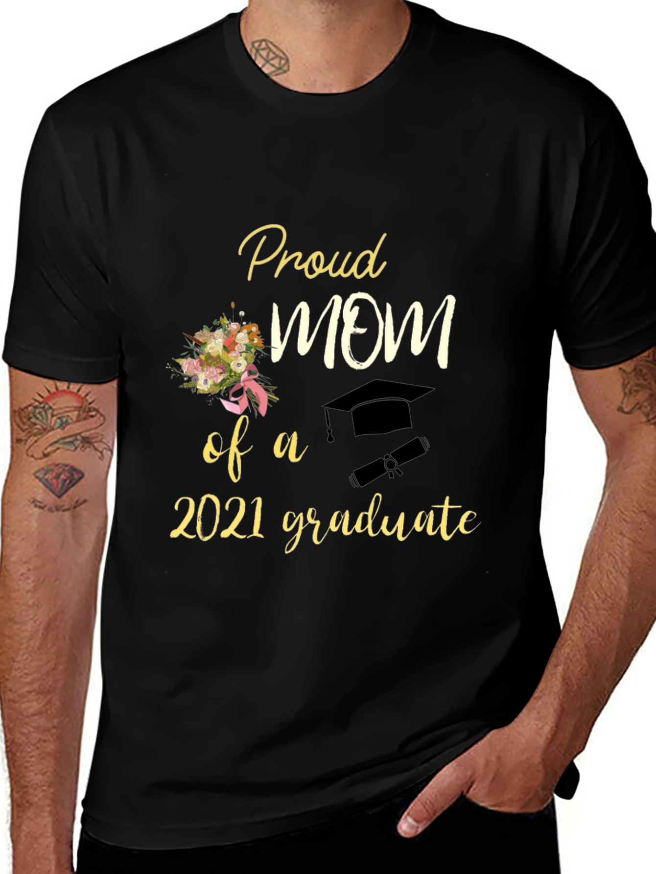 Variant 8 of Proud Mom of a 2021 Graduate T-Shirt