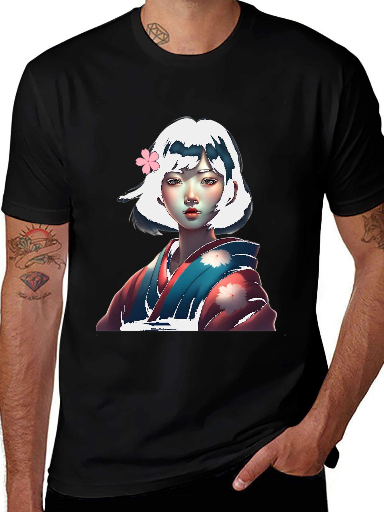 Variant 8 of Geisha Graphic Tee - Black Unisex T-Shirt