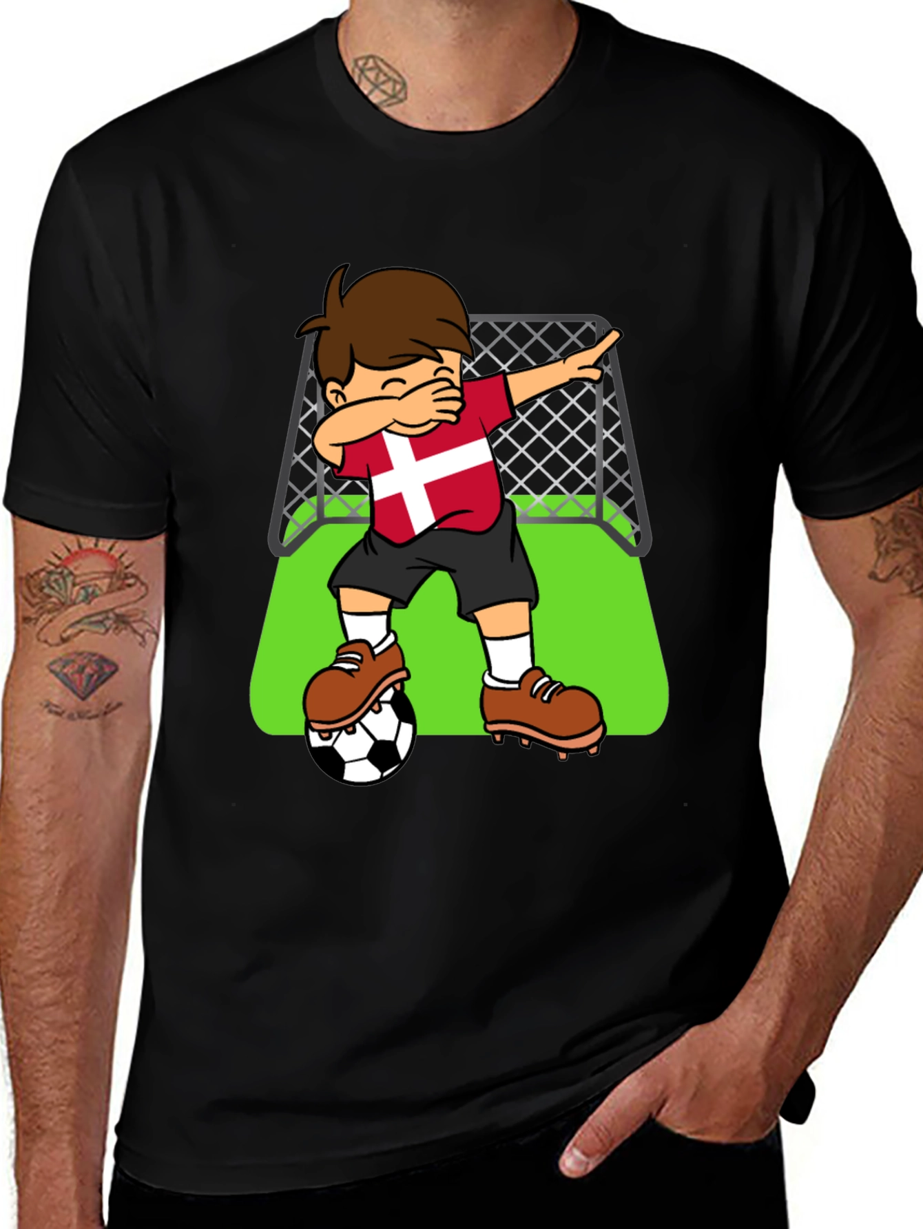 Variant 7 of Denmark Soccer Dab T-Shirt