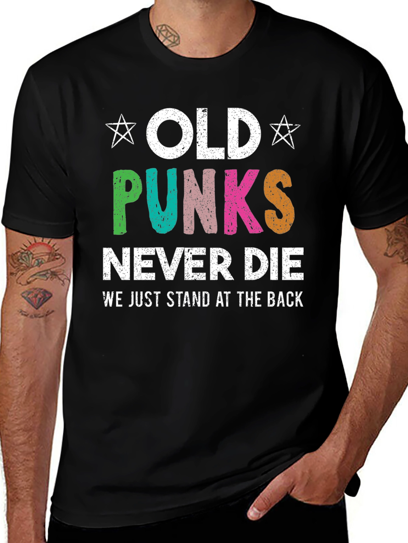 Variant 19 of Old Punks Never Die Graphic T-Shirt