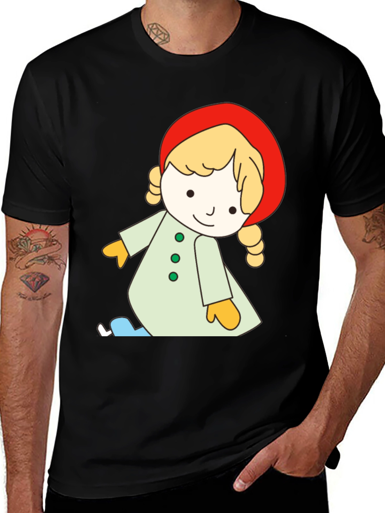 Variant 15 of Cartoon Girl Graphic Tee