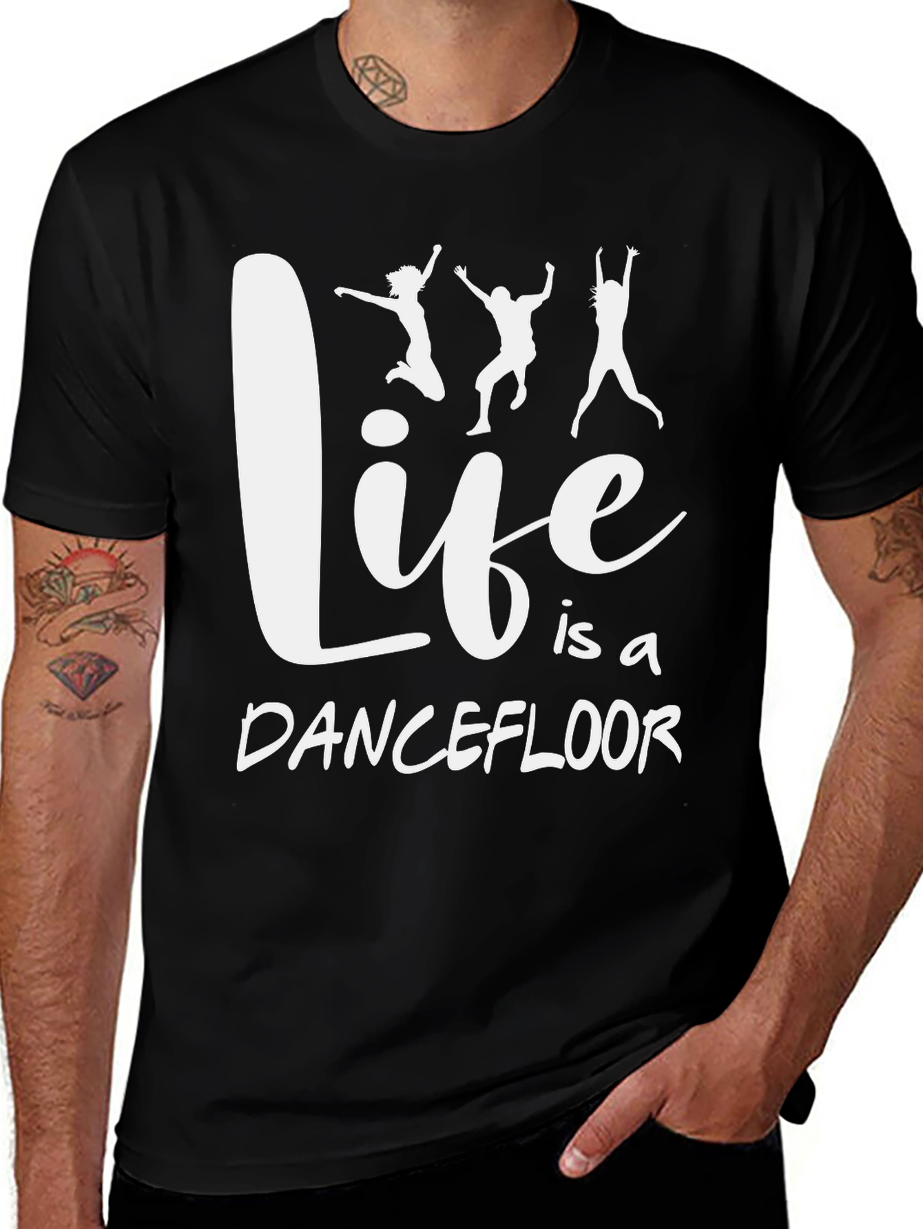 Variant 6 of Life is a Dancefloor Black T-Shirt