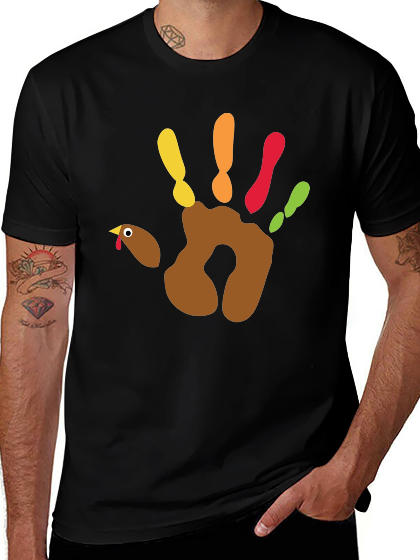 Variant 9 of Thanksgiving Turkey Handprint T-Shirt