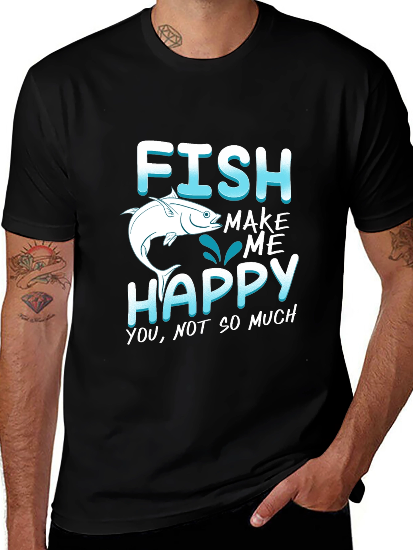Variant 17 of Fish Make Me Happy T-Shirt