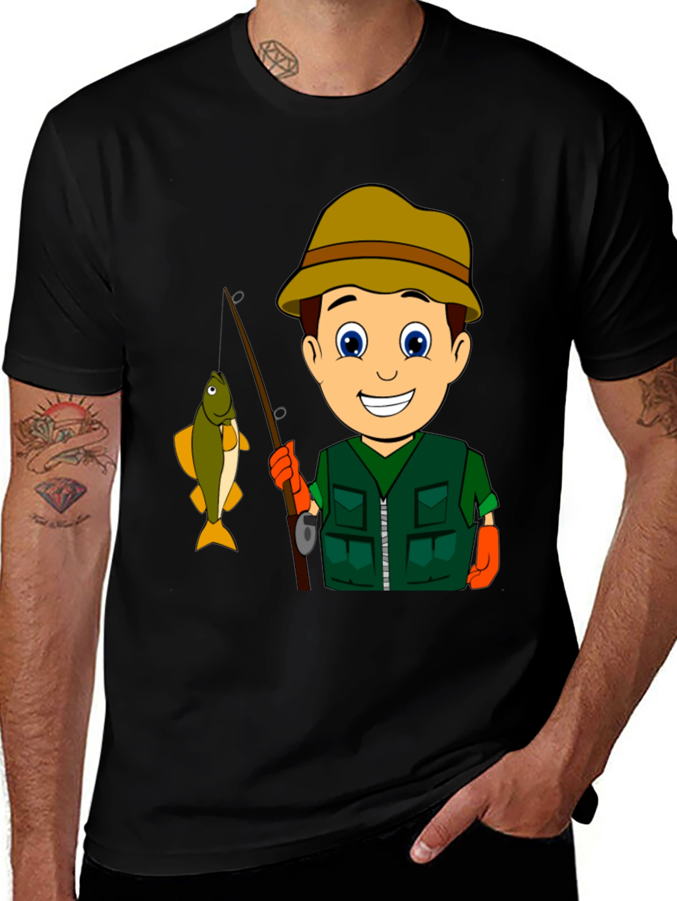 Variant 13 of Fishing Boy T-Shirt