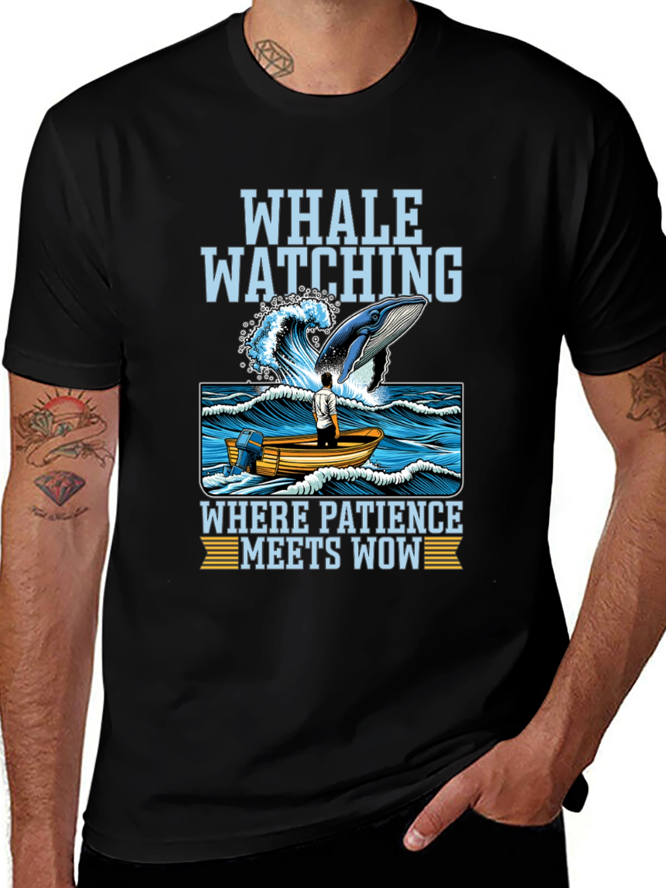 Whale Watching Graphic Tee - Patience Meets Wow!