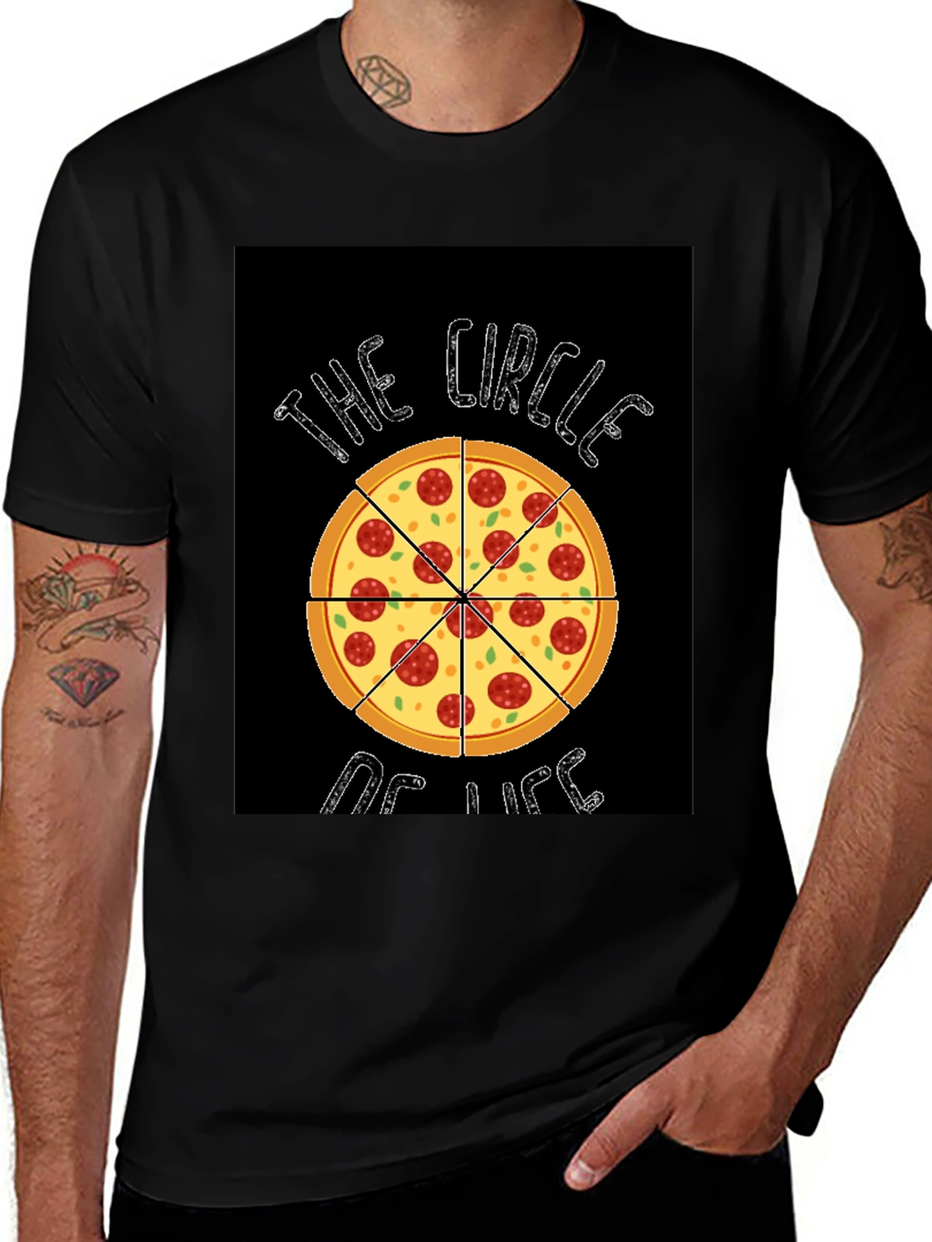Variant 26 of Circle of Life Pizza Graphic Tee