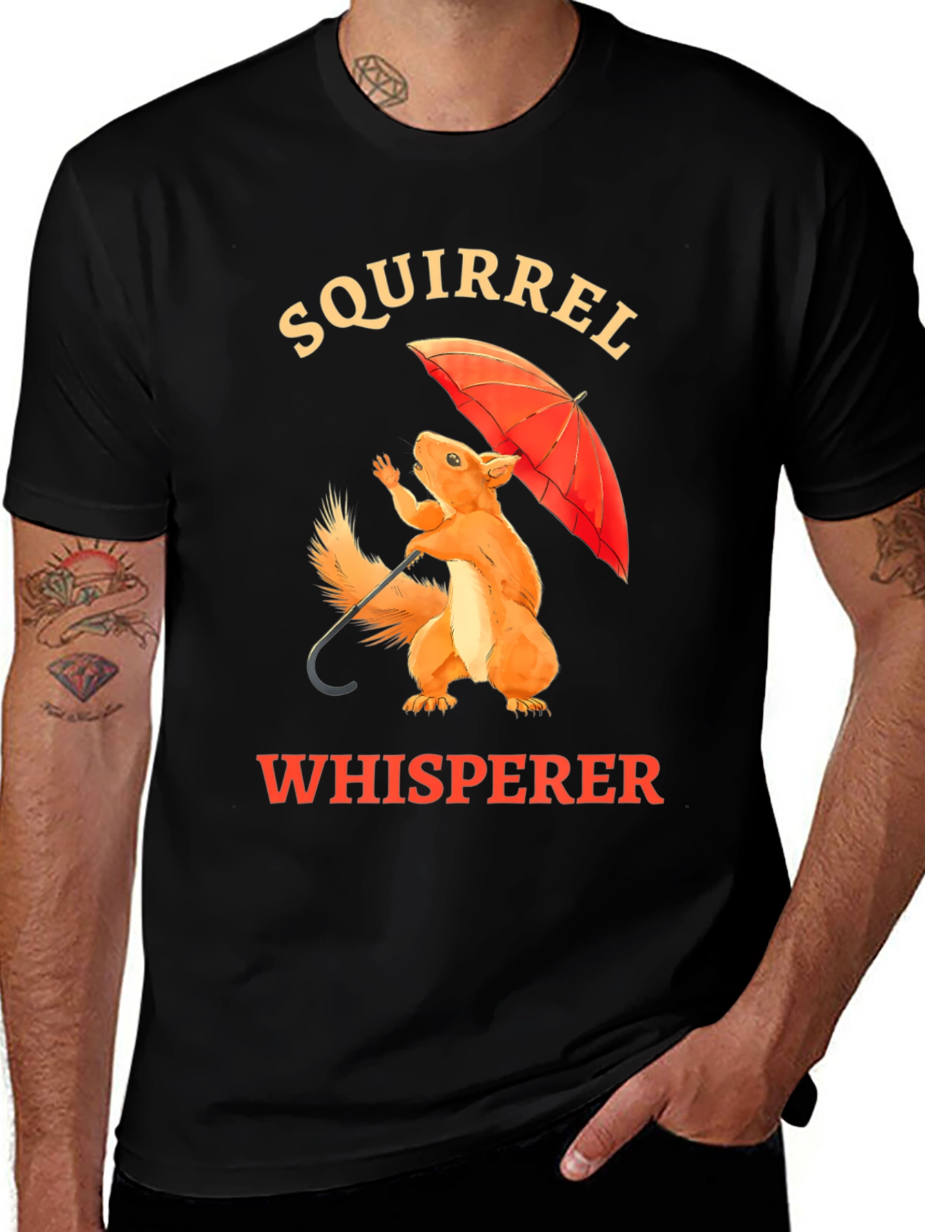 Variant 26 of Squirrel Whisperer Graphic T-Shirt - Unique Design