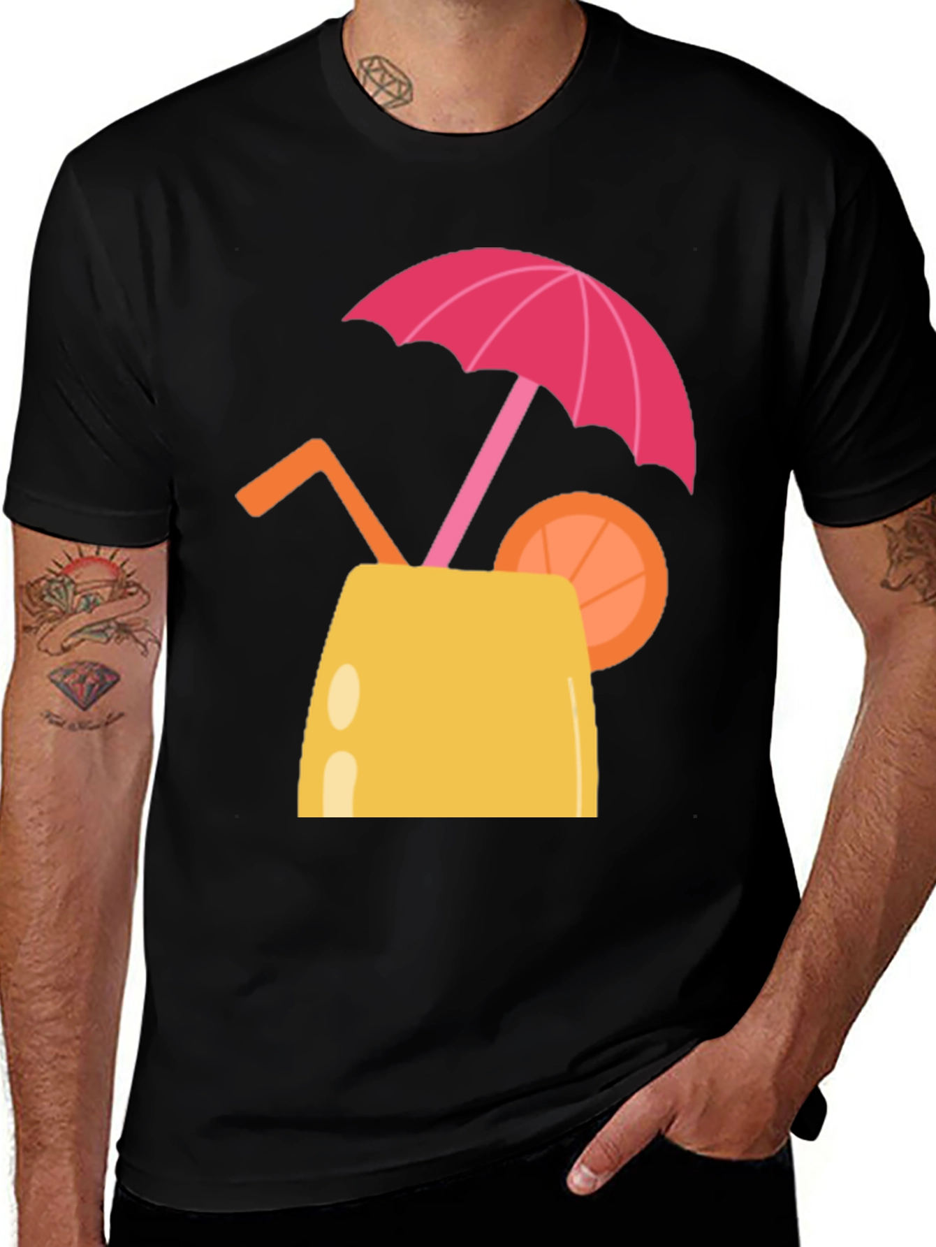 Variant 17 of Tropical Cocktail Graphic Tee - Summer Fun