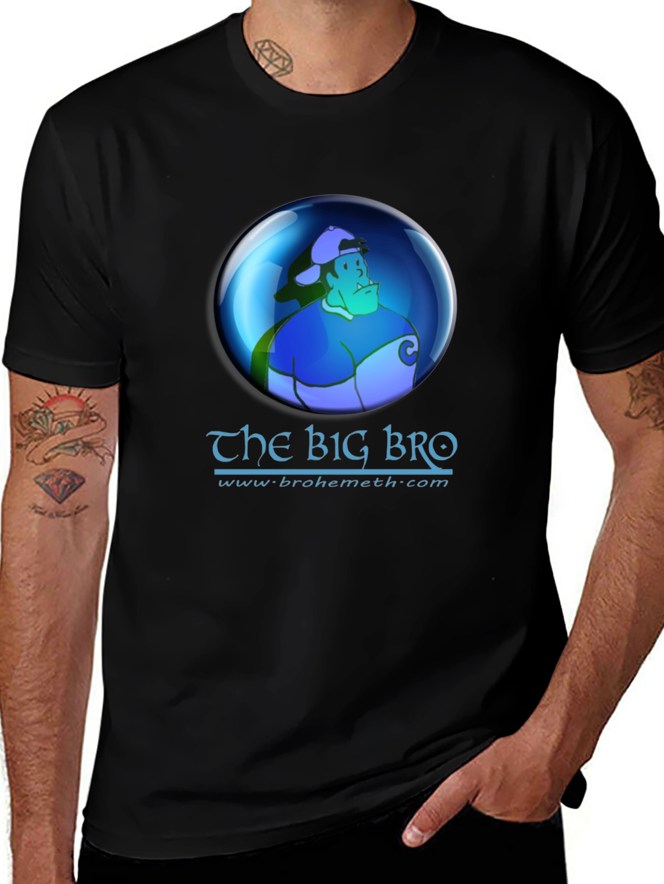 The Big Bro Black Graphic Tee