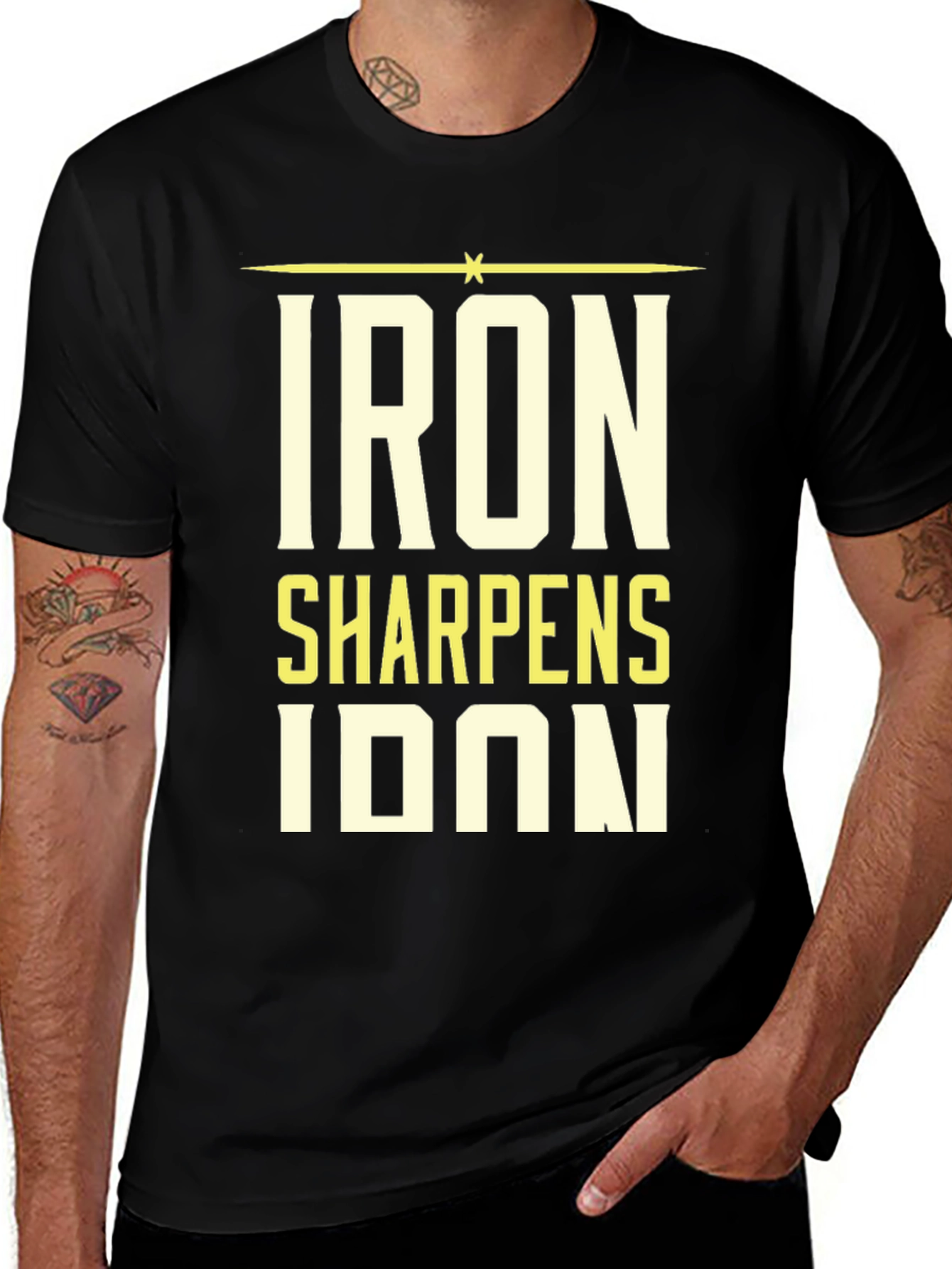 Variant 19 of Iron Sharpens Iron Black T-Shirt
