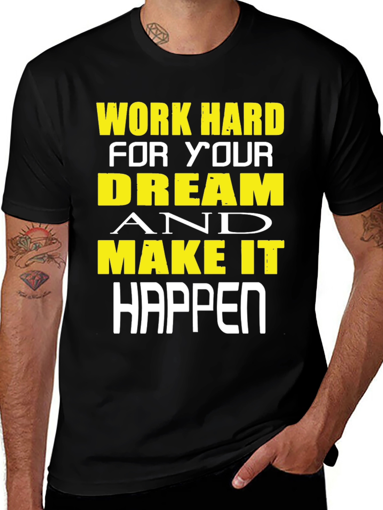 Variant 29 of Motivational T-Shirt: Work Hard, Dream Big