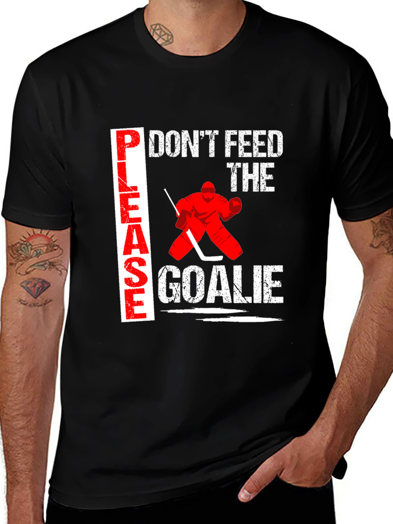 Variant 21 of Don't Feed the Goalie T-Shirt