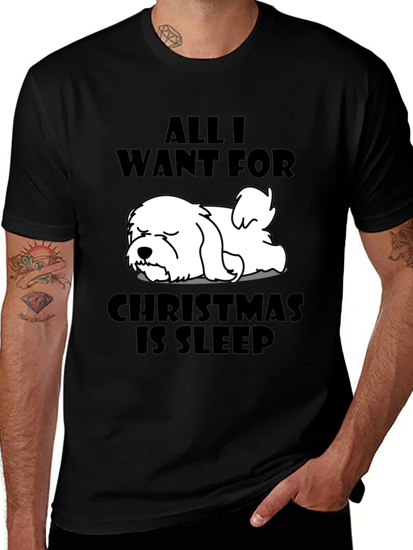 Variant 15 of All I Want For Christmas is Sleep T-Shirt