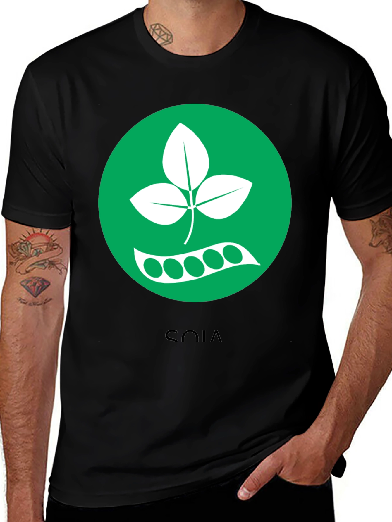 Variant 24 of Soya T-Shirt: Green Circle Design