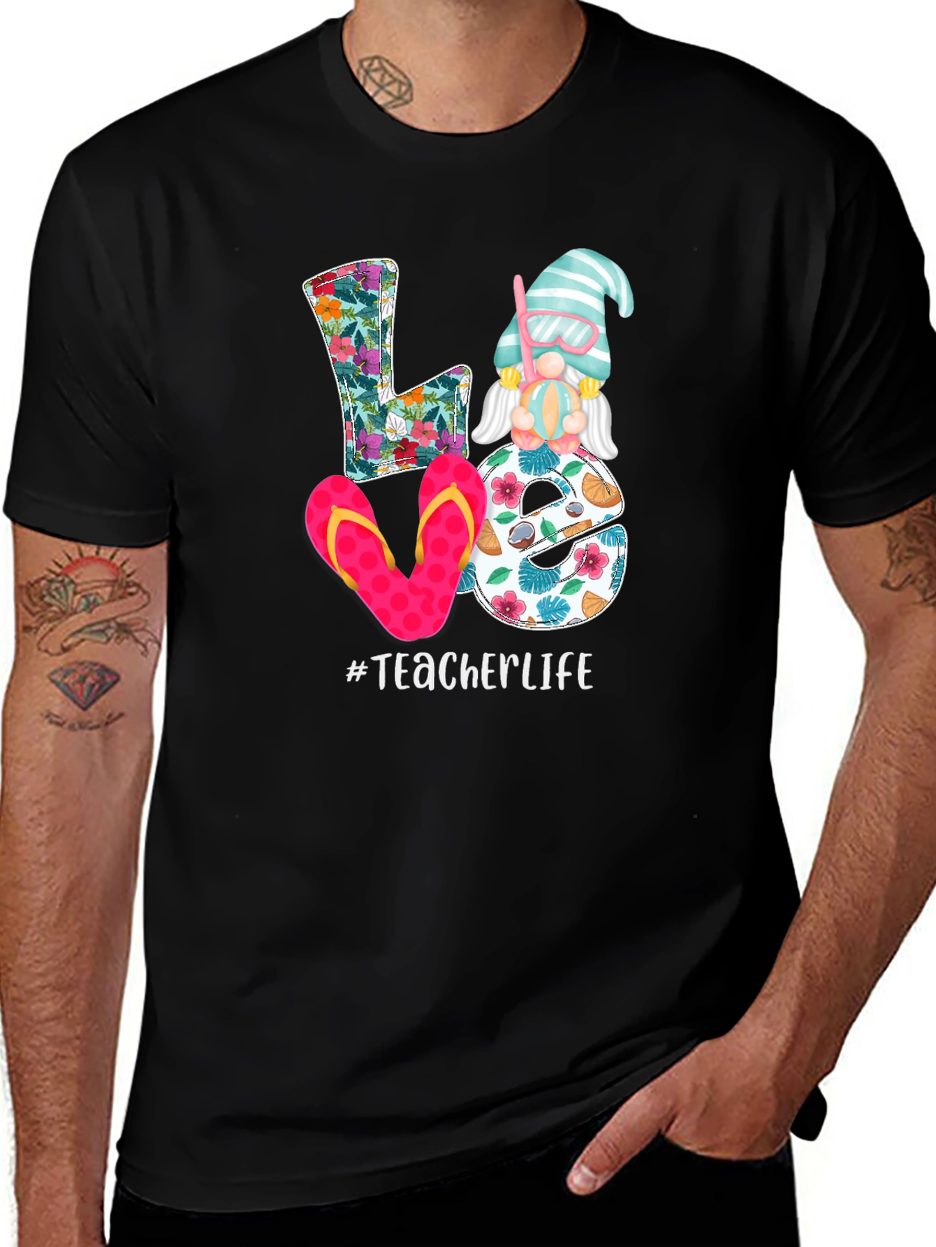 Variant 12 of Teacher Life Summer Gnome Graphic T-Shirt