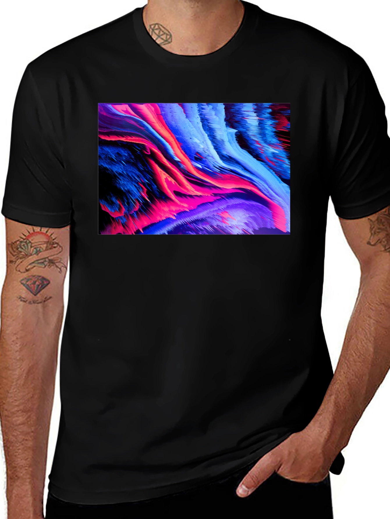 Variant 16 of Abstract Art Black T-Shirt